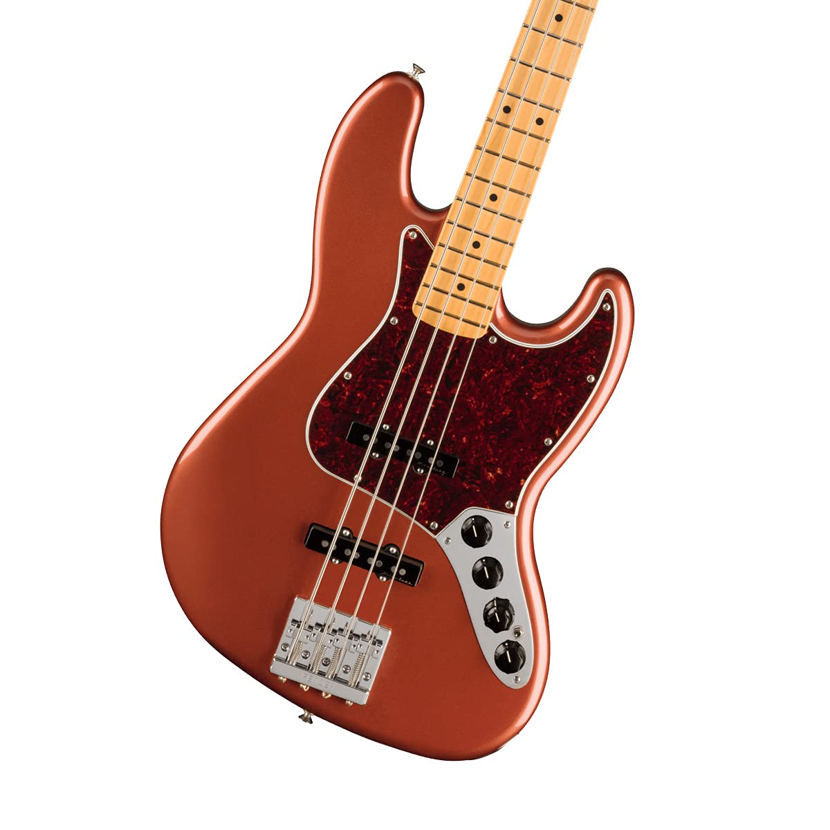 Fender Player Plus Jazz Bass Guitar - Aged Candy Apple Red Finish, Maple Fingerboard | Professional Electric Bass for Recording, Live Performances & Studio Sessions