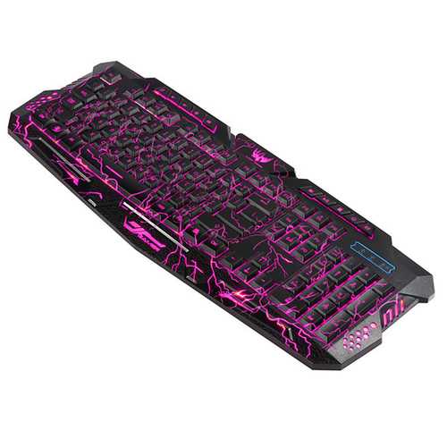 A878 Wired Gaming Keyboard - RGB Backlit, 3 Color Modes, Adjustable Brightness for PC & Laptop Gamers - Perfect for FPS, MOBA & Esports Gaming