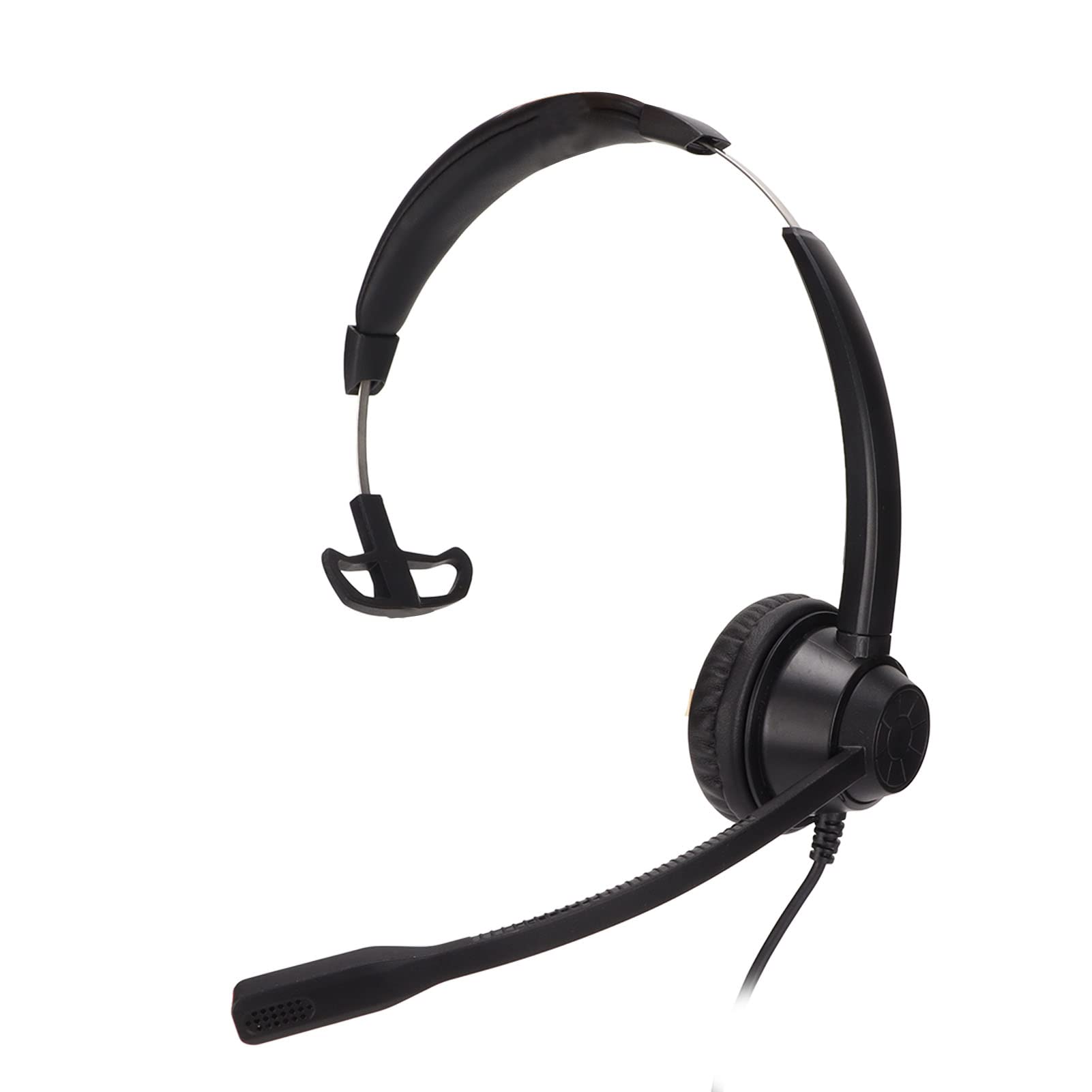 Demeras Customer Service Headset - Single Ear Office Headphone with Microphone, Volume Control & Soft Earmuffs for Call Centers, Telemarketing & Remote Work | Ideal for Long Hours of Comfortable Calls