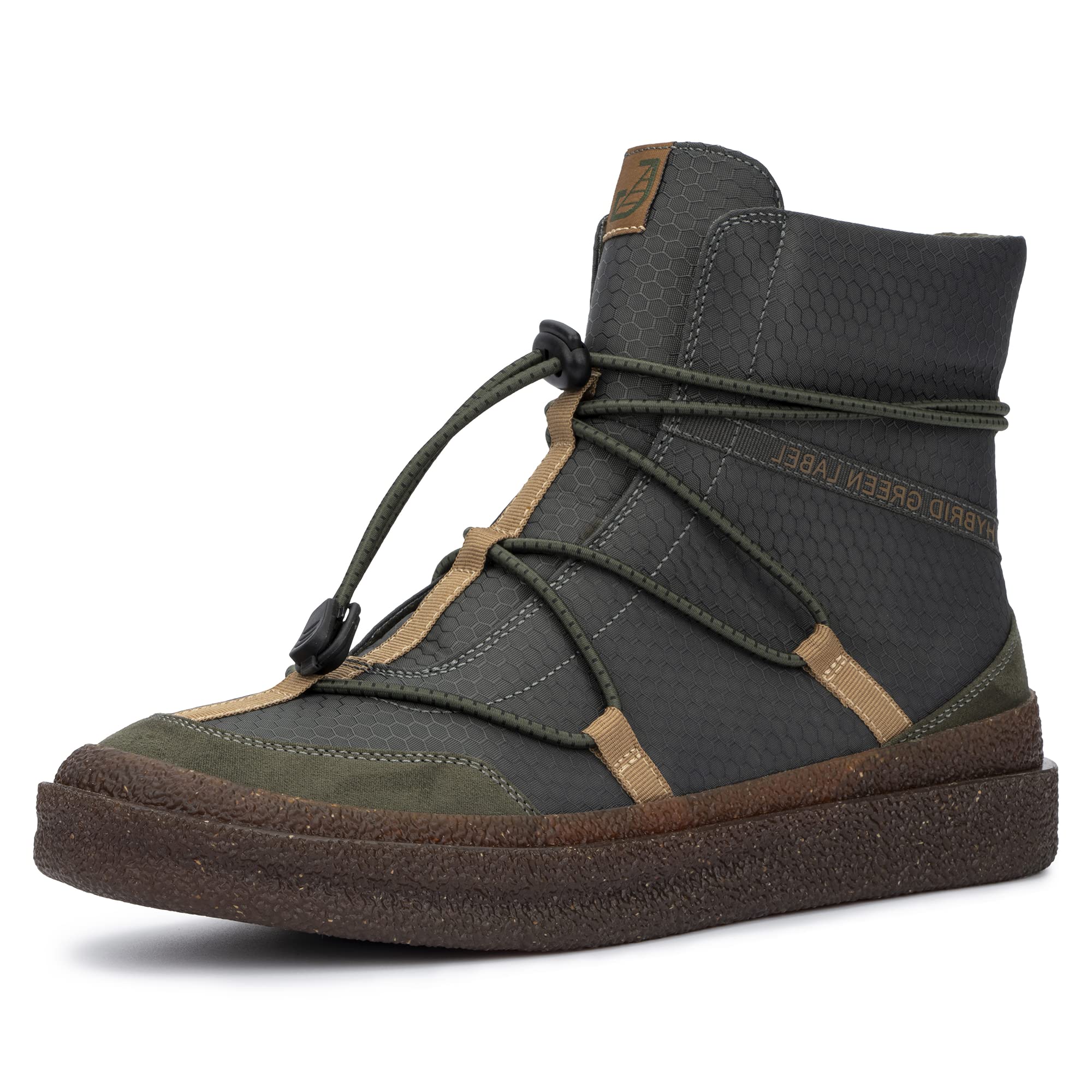 Hybrid Green Label 2.0 Men's High-Top Sneakers - Fashion Athletic Casual Shoes for Work, Outdoor Hiking, Walking, Tennis & Gym - Round Toe Rubber Outsole - Perfect for School, College & Weightlifting