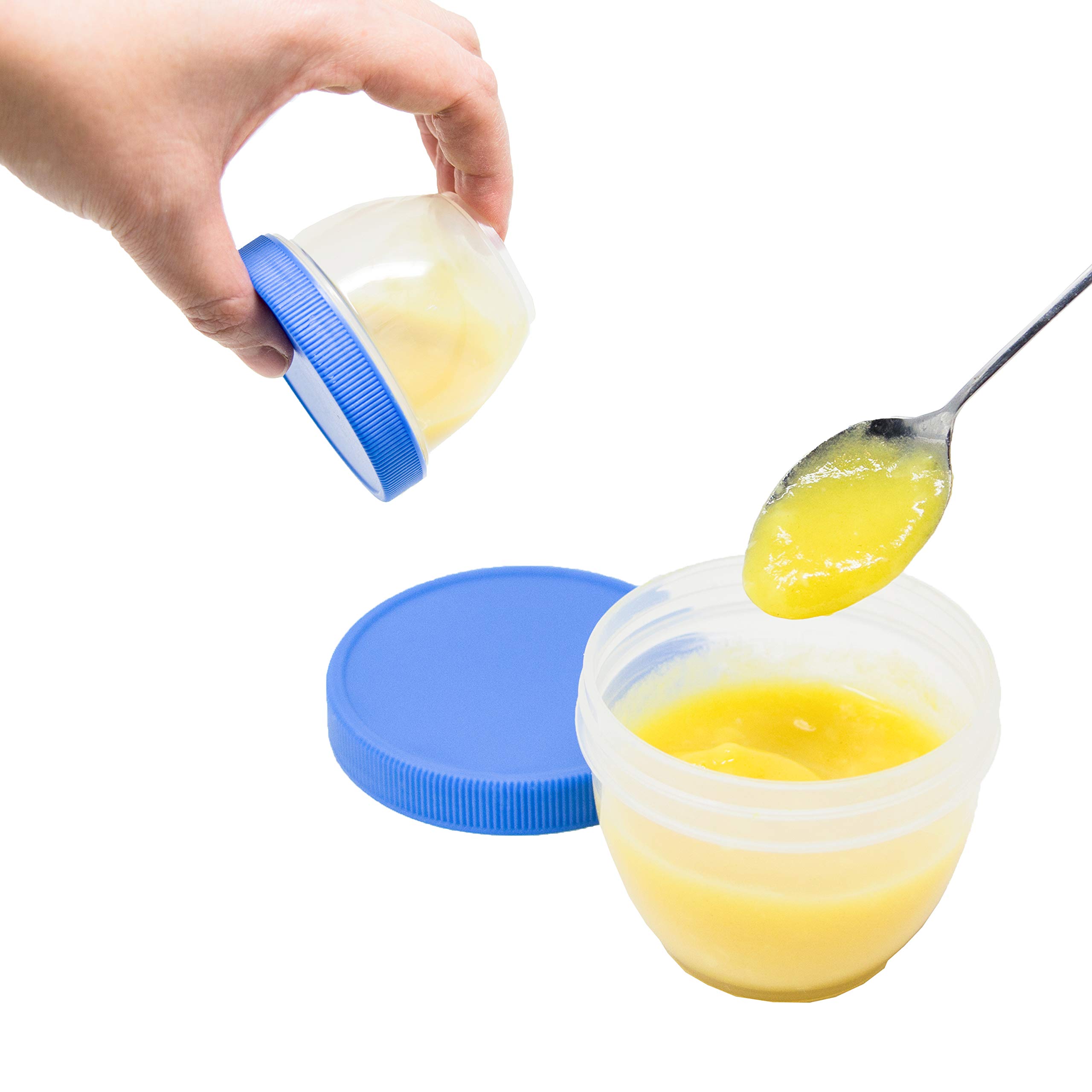 Youngever 18-Pack 180ml Baby Food Storage Containers with Lids & Labels - BPA-Free, Leakproof, Freezer & Dishwasher Safe - 9 Coastal Colors for Infant Puree, Breast Milk & Snacks - Perfect for Daycare, Travel & Meal Prep