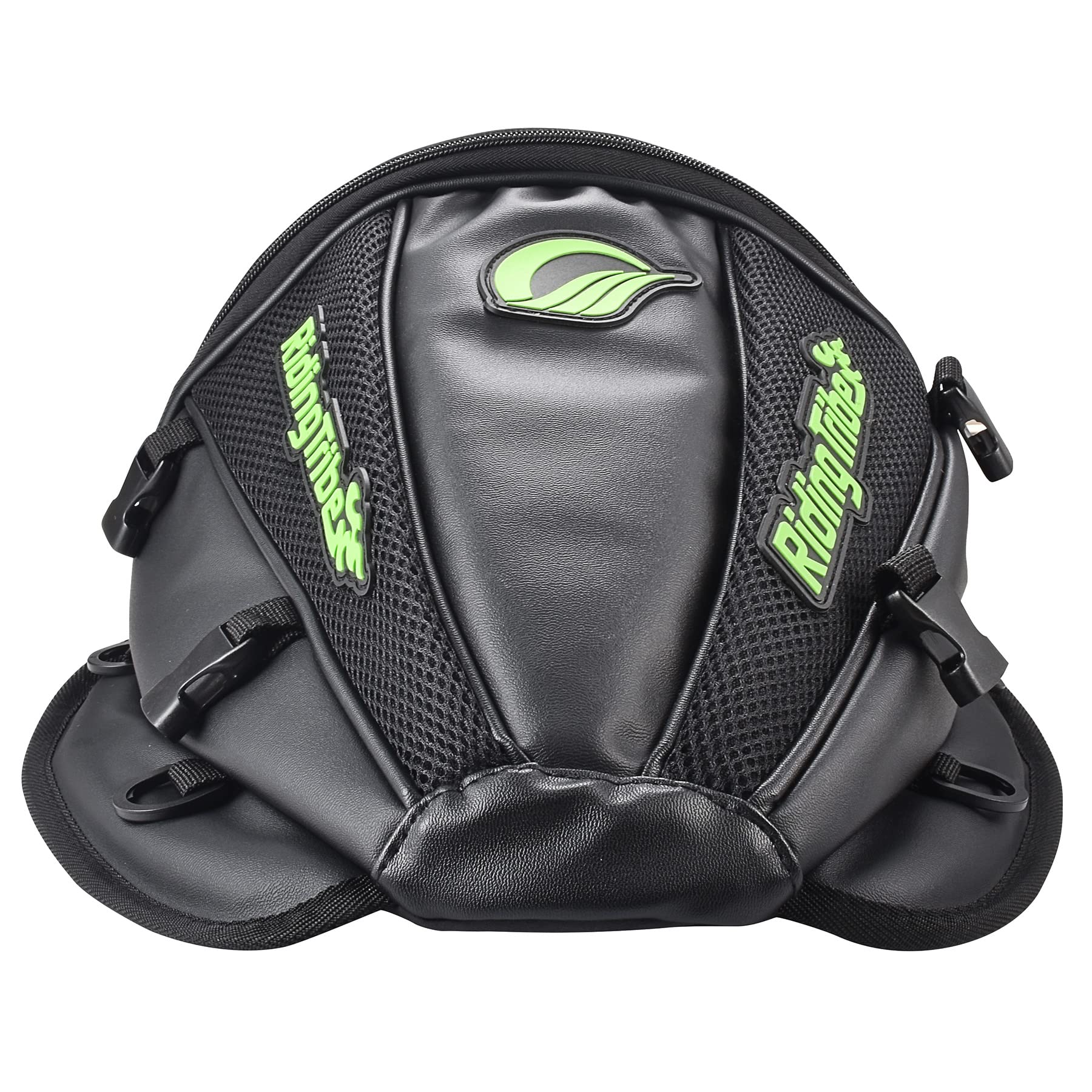 KATUR Waterproof PU Leather Motorcycle Backseat Tank Bag - Lightweight Multifunctional Storage Saddle Bag for Motorbike Rear Seat Accessories (Black) | Perfect for Commuting, Touring & Adventure Riding