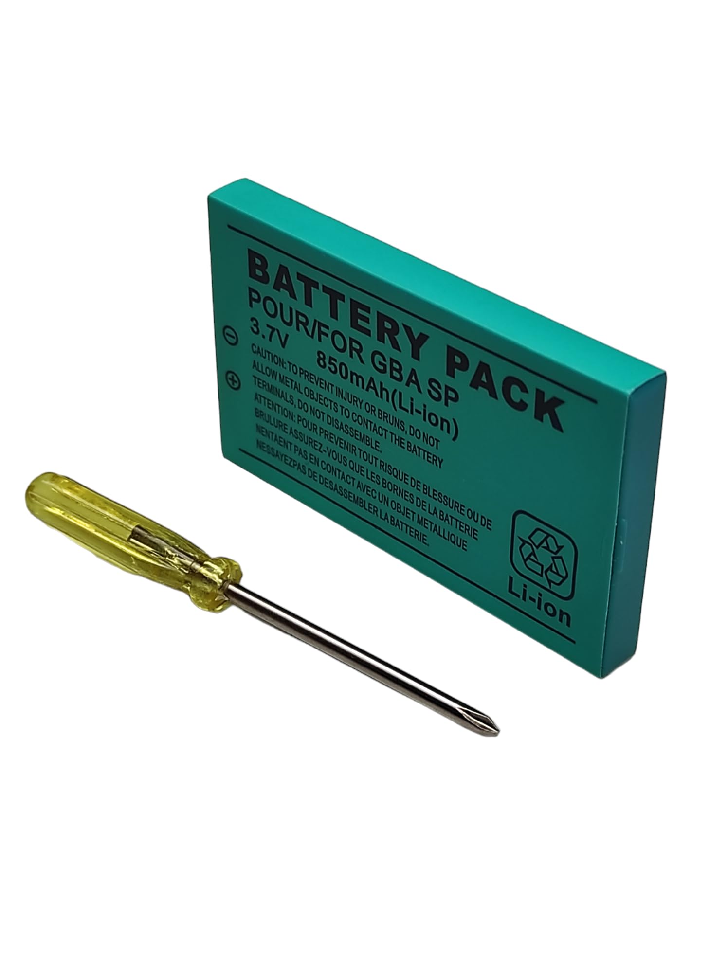 Original Nintendo Gameboy Advance GBA SP Replacement Battery 3.7V 850mAh with Screwdriver - Perfect for Gaming On The Go & Console Repair