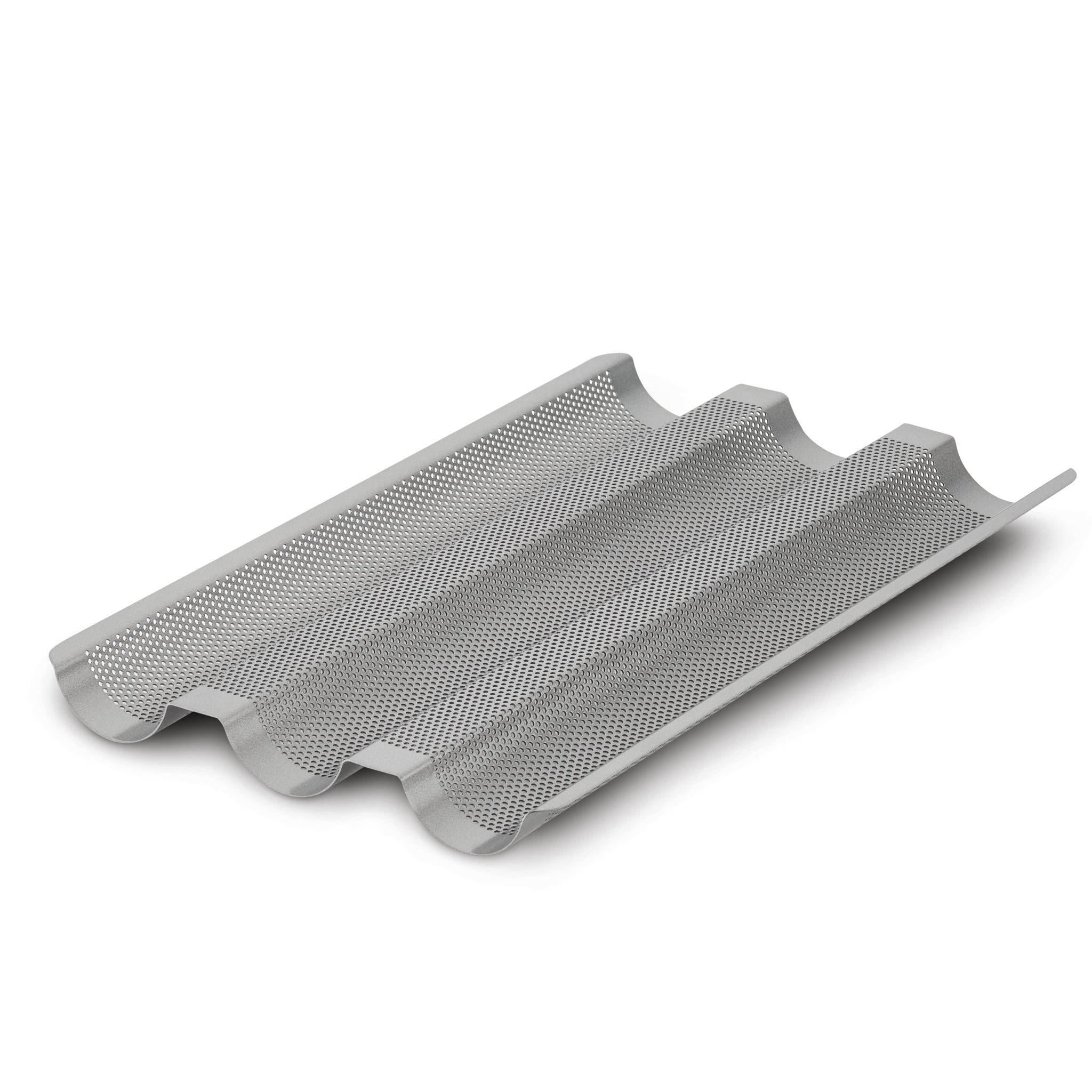 3-Channel Baguette Baking Tray - Nonstick French Bread Pan for Perfect Homemade Baguettes | Ideal for Baking, Toasting & Serving Artisan Bread