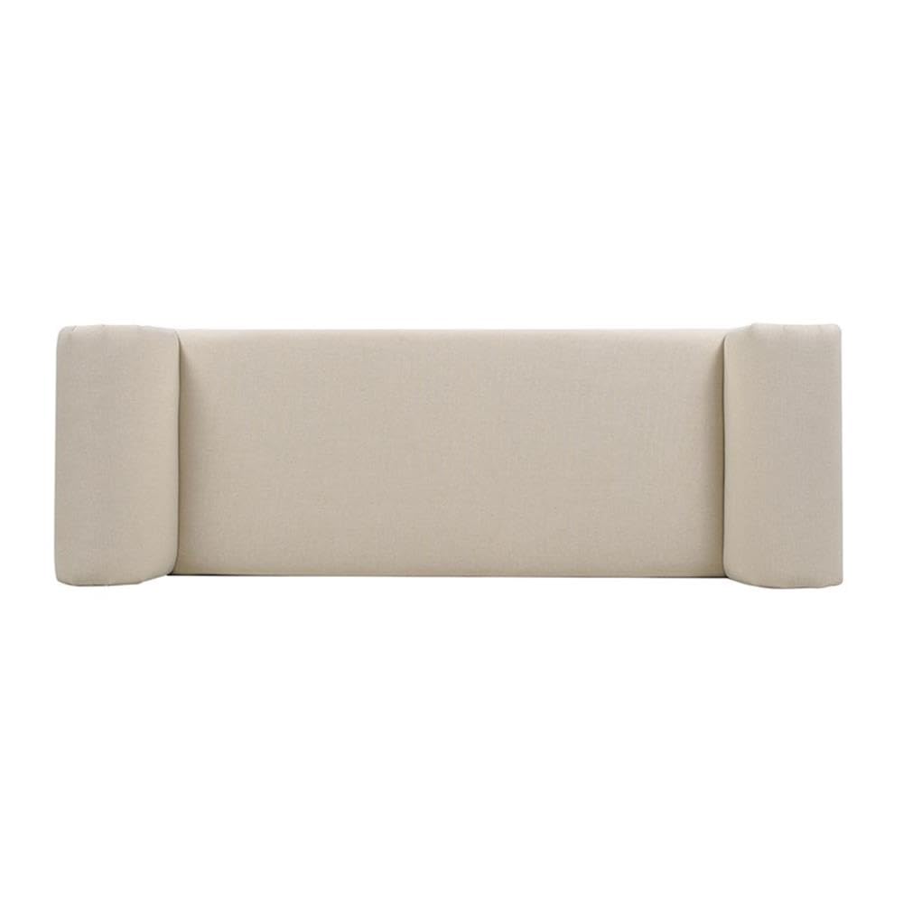 MAKLAINE Modern Roll Arm Entryway Accent Bench in Sky Neutral - Stylish Upholstered Storage Bench for Hallway, Living Room & Bedroom - Perfect for Small Space Decor & Extra Seating