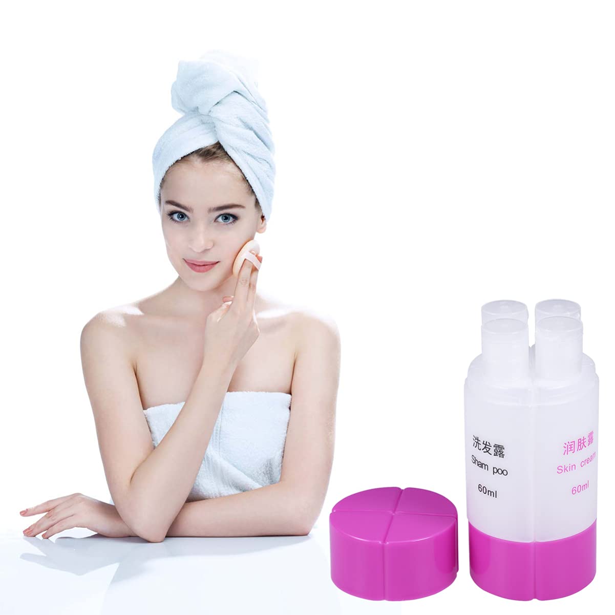 Uonlytech 1pc Leakproof Travel Bottle Set - Bar Soap Container, Liquid Dispenser & Lotion Bottle (Purple) | Perfect for Toiletries, Shampoo & Makeup | Compact for Air Travel, Camping & Gym