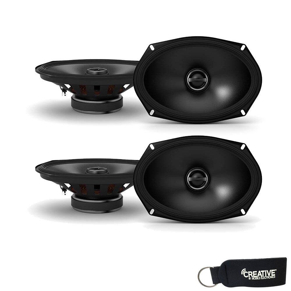 Alpine S-S69 6x9 Speaker Bundle - 2 Pairs of S-Series 2-Way Coaxial Car Speakers for Enhanced Audio in SUVs, Trucks, and Sedans