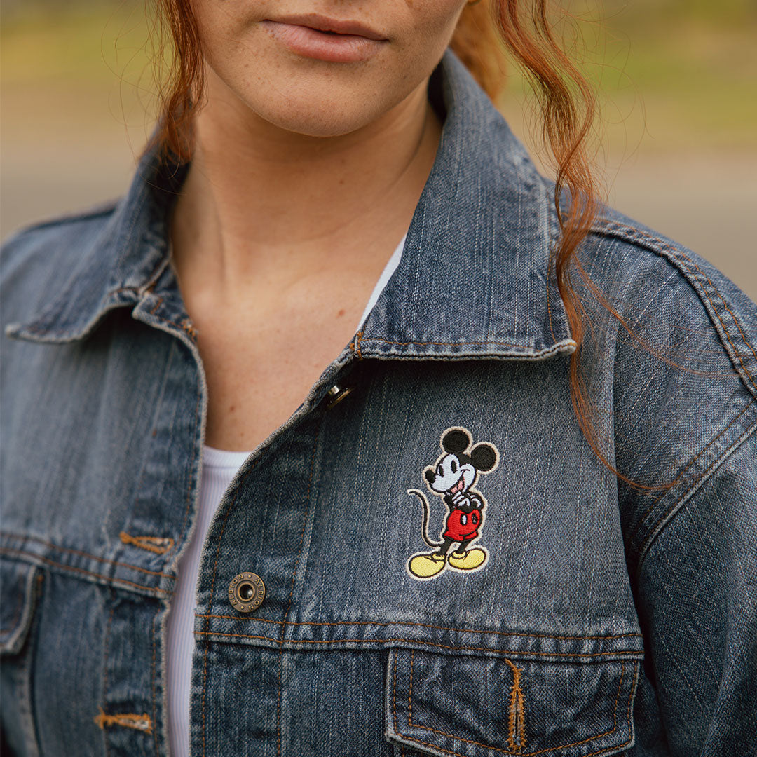 Disney Denim Jacket for Women & Men - Vintage Disney Character Denim Jacket - Casual Outerwear for Disney Fans, Theme Parks & Everyday Wear