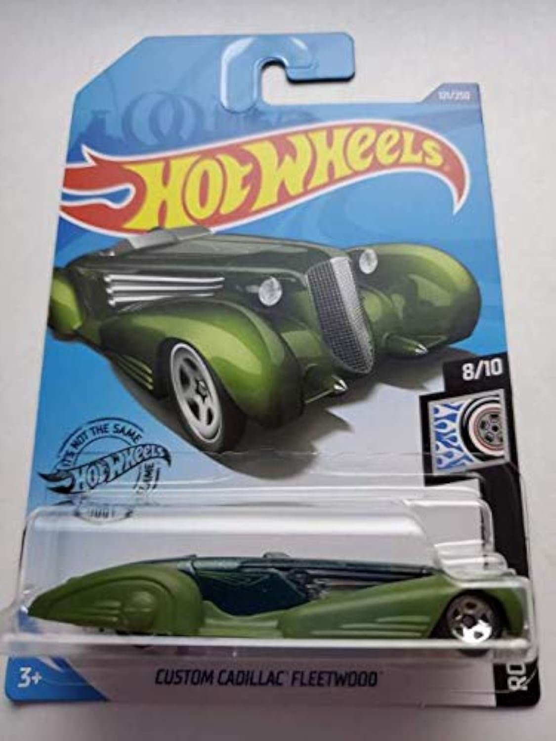 Hot Wheels 2020 Rod Squad Custom Cadillac Fleetwood Diecast Car 1:64 Scale Limited Edition Green 121/250 - Collectible Toy for Kids & Adults, Perfect for Display, Gifts & Racing Play