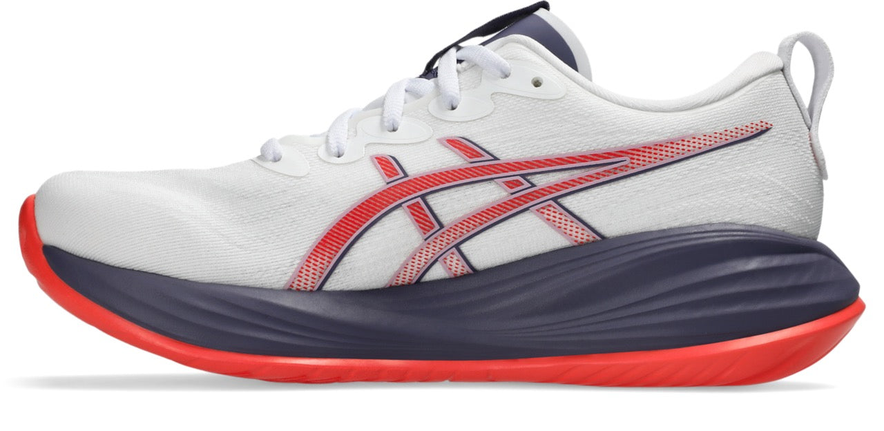 ASICS Women's GEL-Cumulus 27 Running Shoes - White/Greyish Purple - Lightweight Cushioned Sneakers for Jogging, Gym Workouts & Daily Walking