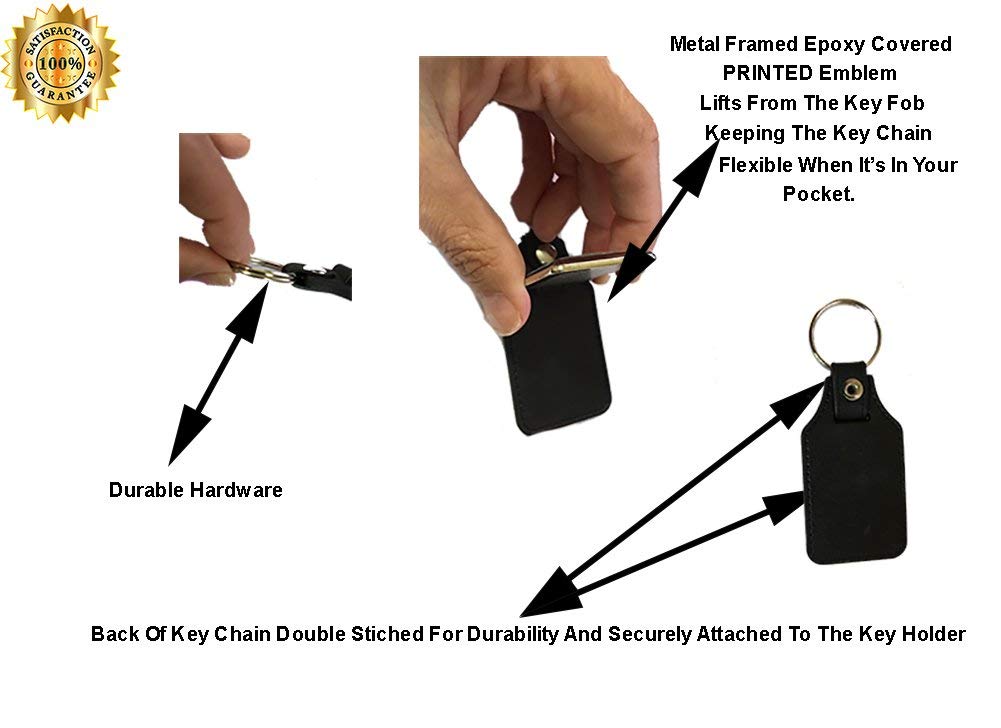 Thin Blue Line Keychain - Brotherhood Law Enforcement Ribbon Design Heavy Duty Key Ring for Men & Women - Perfect for Police Officers, First Responders & Supporters