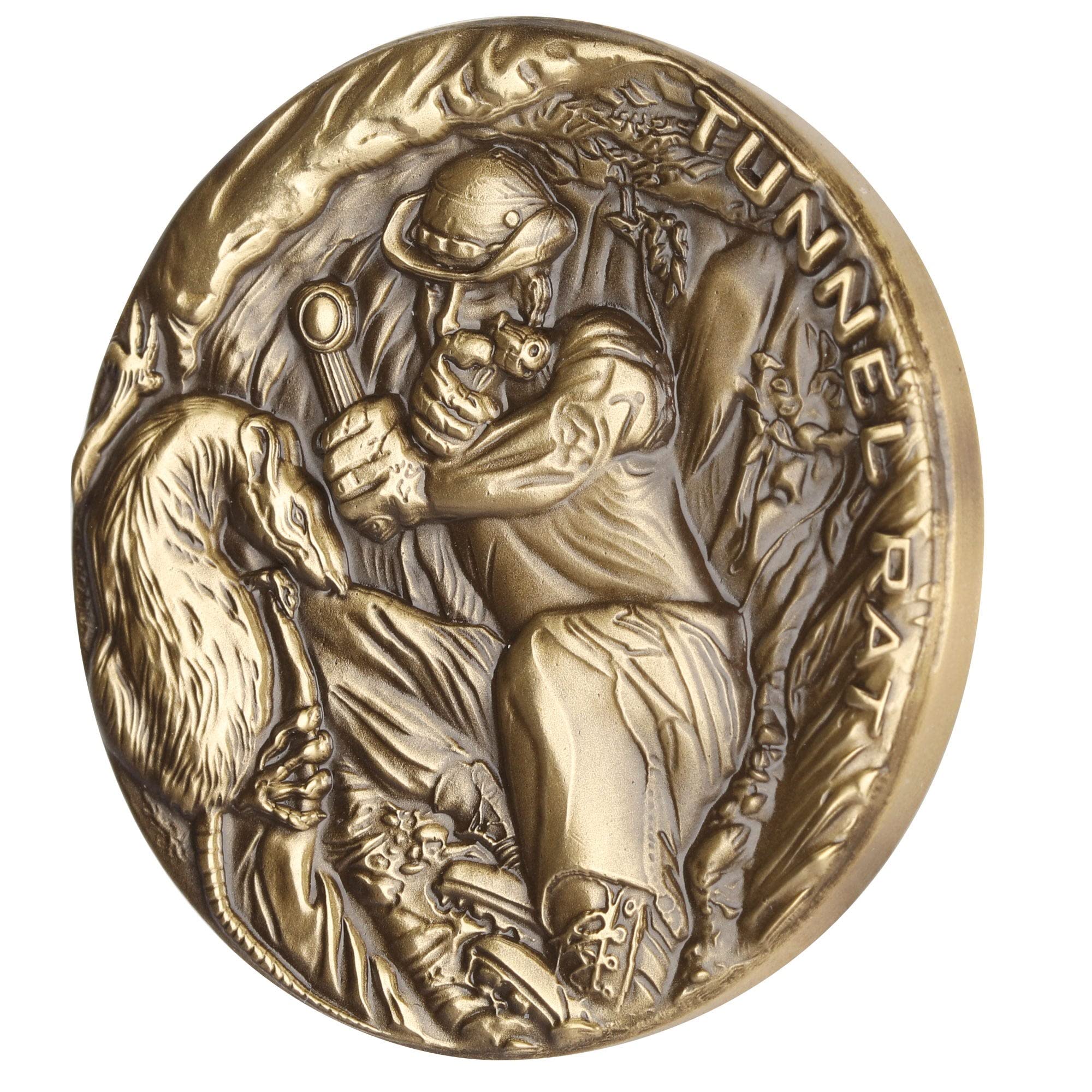 MEDALS OF AMERICA EST. 1976 - Vietnam War Tunnel Rat Challenge Coin - Military Collectible Gift for Veterans & History Enthusiasts - Perfect for Display, Commemoration & Military Memorabilia Collections