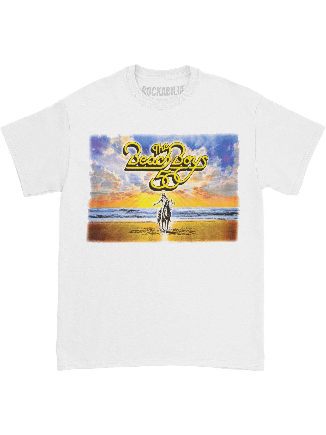 Beach Boys 50th Anniversary Tour T-Shirt for Men - XL White | Vintage Band Merchandise | Perfect for Concerts, Beach Parties & Music Lovers