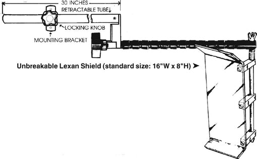 Long Reach Visorguard™ - Extended Length Face Shield for Enhanced Protection | Ideal for Healthcare, Dental, and Industrial Safety Use
