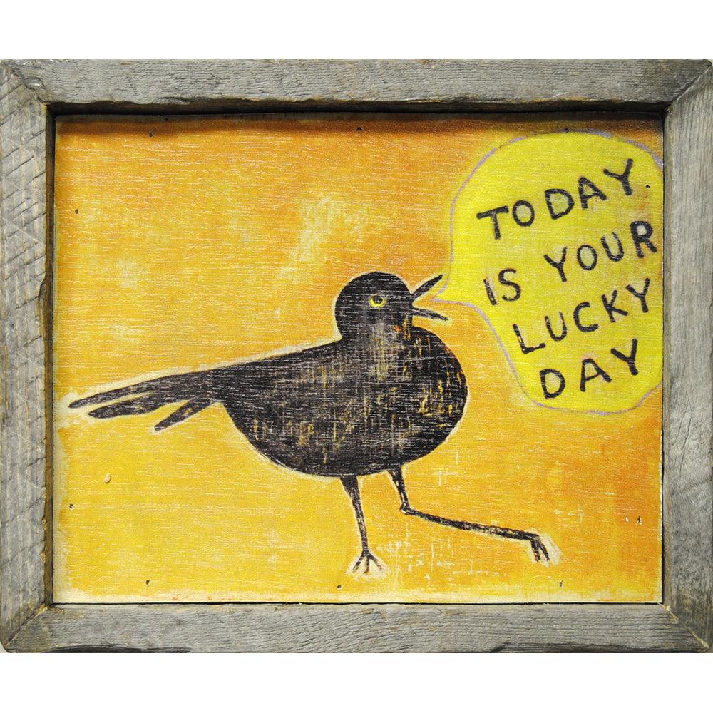 Today Is Your Lucky Day - Inspirational Wall Art Print for Home & Office Decor - Perfect for Living Room, Bedroom or Gift Giving