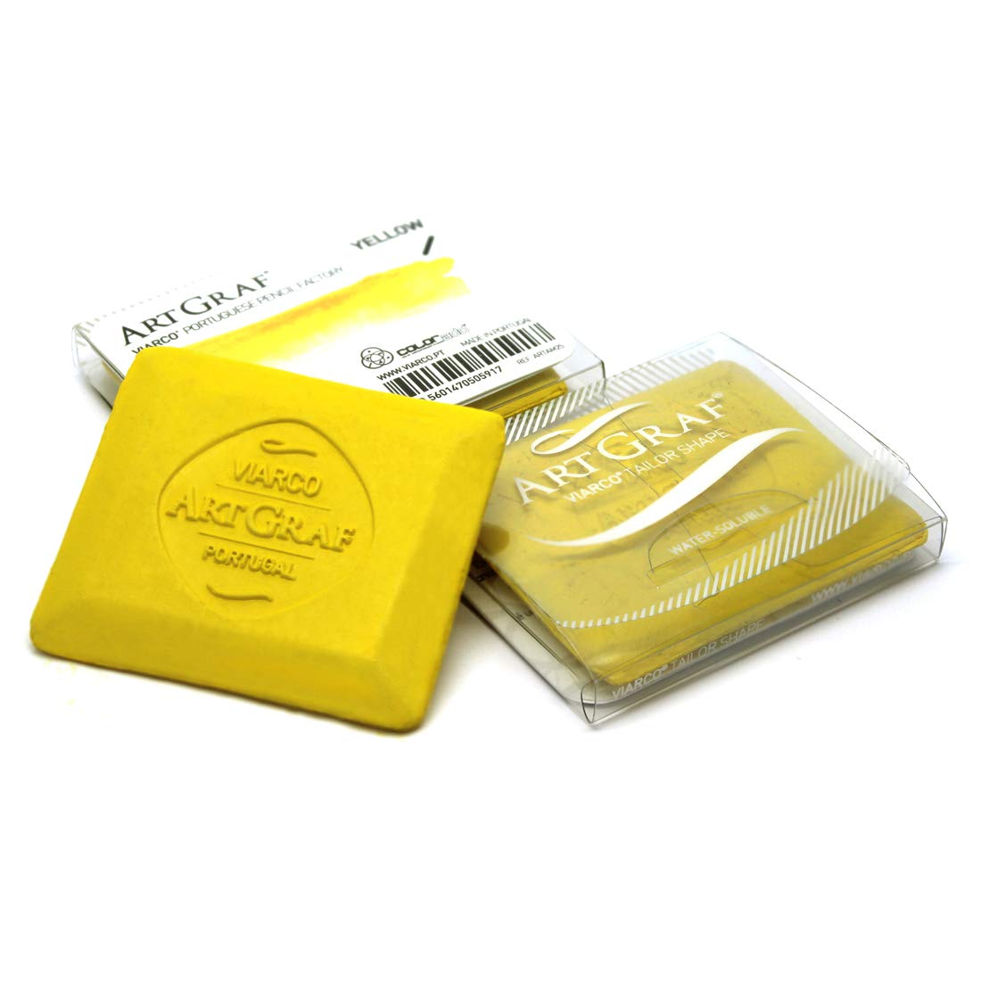 Art Graf Water-Soluble Tailors Chalk Square Disc - Yellow for Fabric Marking, Sewing & Quilting - Ideal for Dressmaking, Pattern Cutting & DIY Crafts