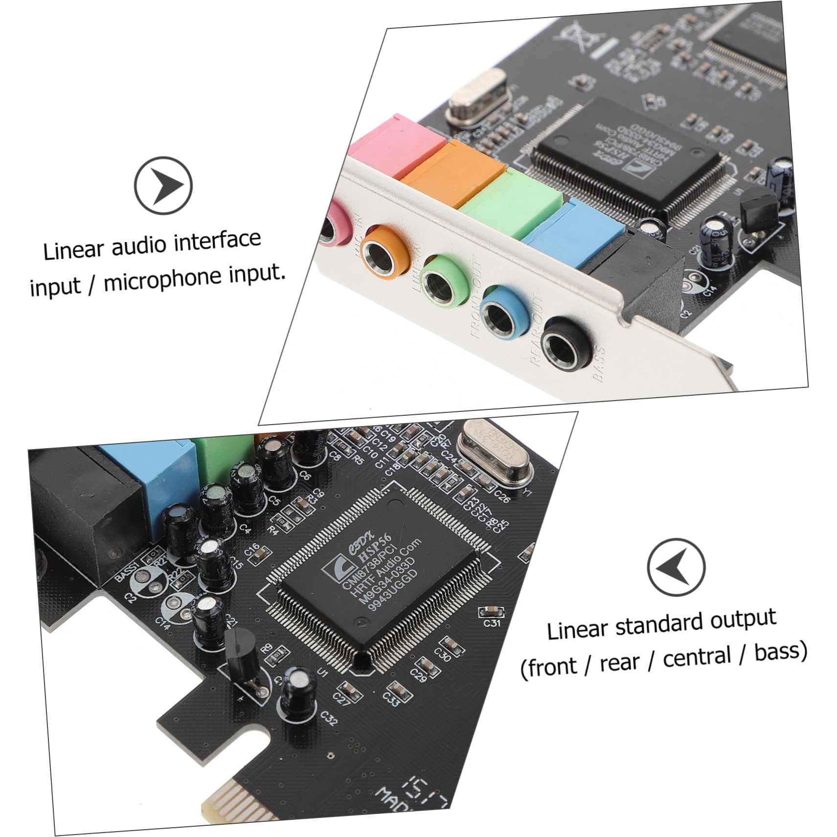 Mikikit 3-Piece PCIe Sound Card Bundle - 5.1 Channel Internal Audio Card with Microphone Input for Windows PC | High-Quality Surround Sound for Gaming, Streaming & Music Production