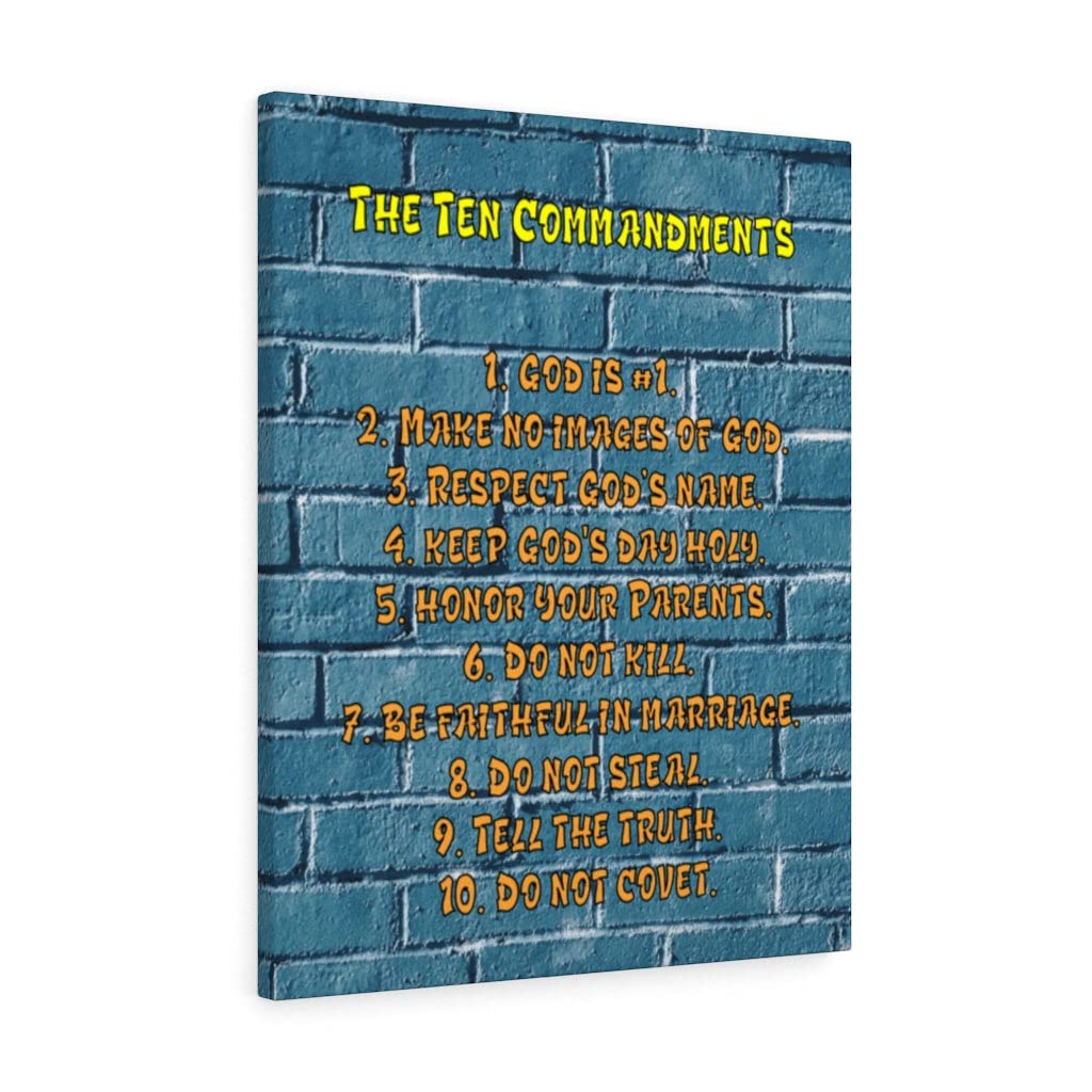 10 Commandments Christian Wall Art Print - Bible Verse Decor for Home, School & Church - Express Your Love with Inspirational Gifts