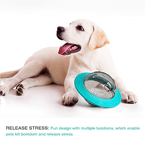 Interactive Dog Treat Ball - Slow Feeder Puzzle Toy for Medium/Large Dogs - Perfect for Mealtime Enrichment & Training (Blue)