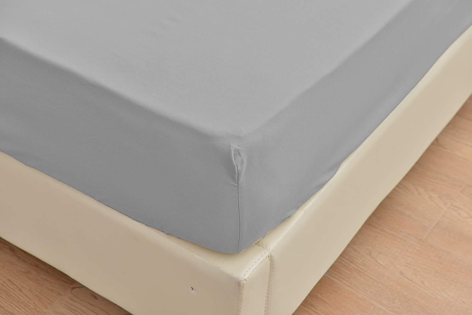 Premium 800 Thread Count 100% Pure Egyptian Cotton Bed Sheet Set - 5 PC Split King Size, Ultra Soft & Smooth, Light Grey, Fits Mattress Up to 18