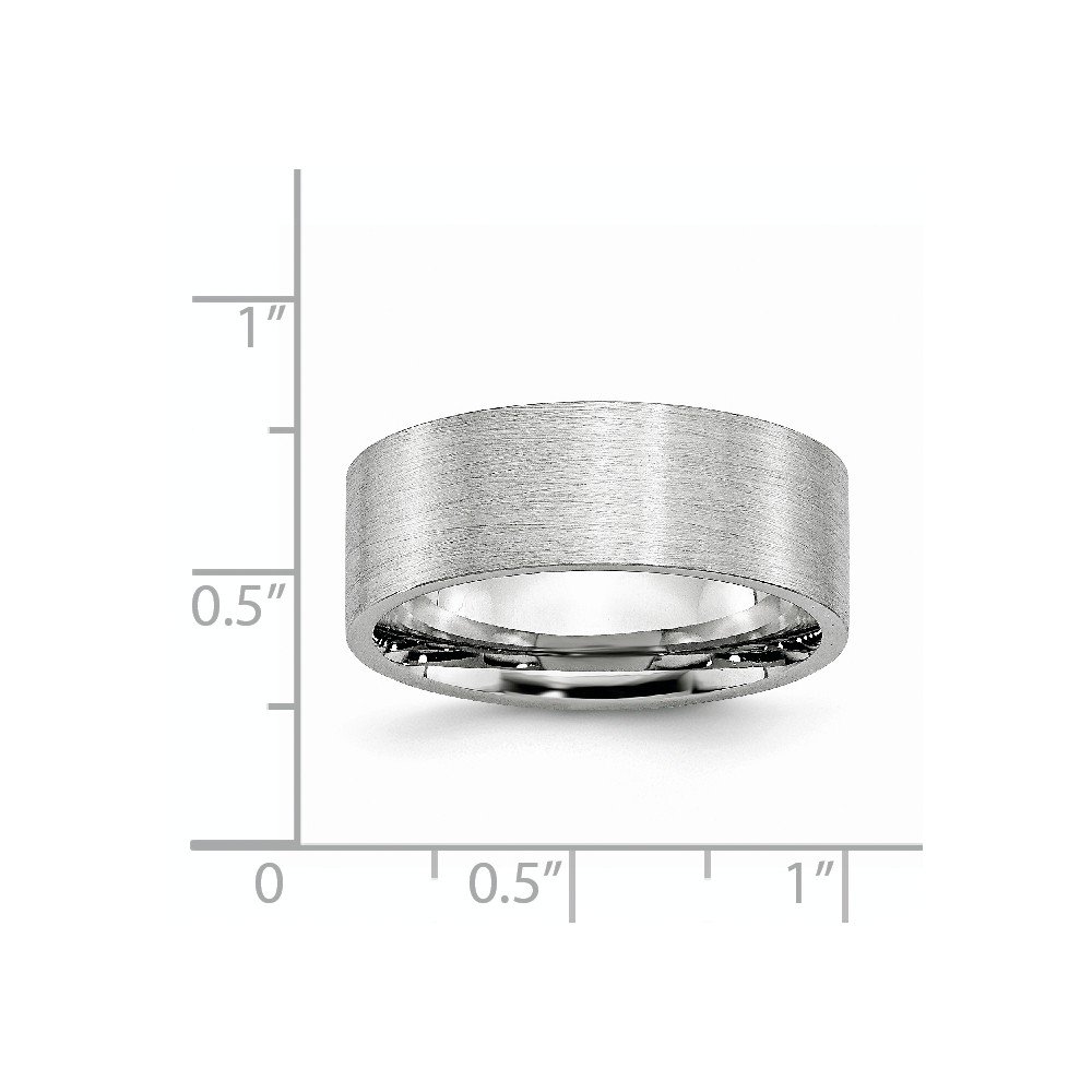 Jewels By Lux Cobalt Flat Satin 8mm Wedding Band Ring for Men & Women - Perfect for Engagement, Anniversary, and Everyday Wear