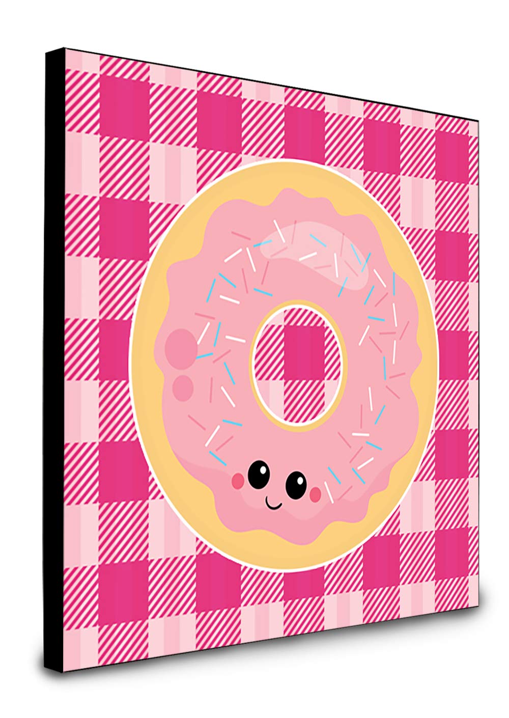 Caroline's Treasures Donut Face Artwork Panel Wall Decor - Colorful Kitchen & Diner Wall Art for Home, Cafe, Bakery Decor
