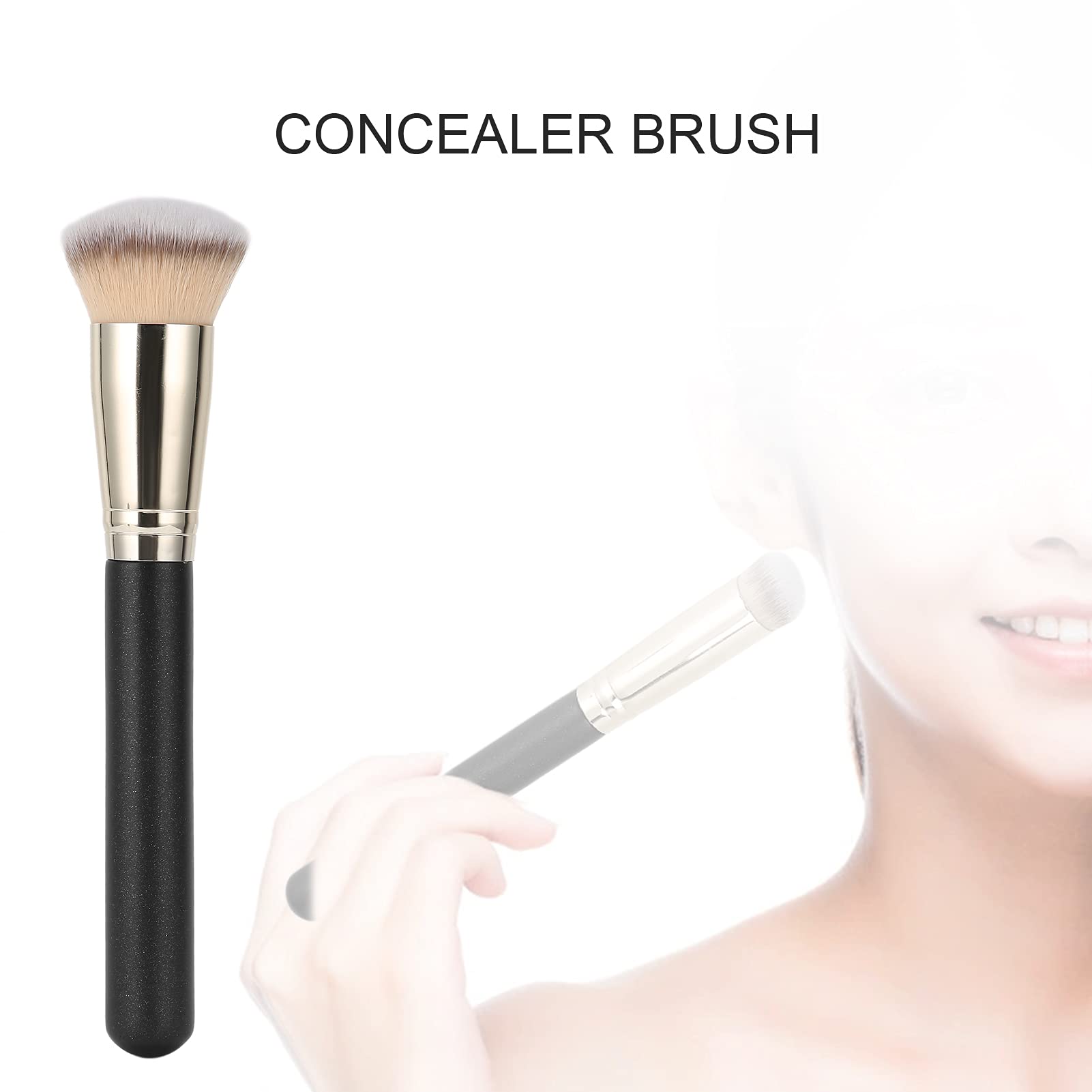 Professional Concealer & Foundation Brush Set - Kabuki, Contour, Powder Brush for Flawless Makeup Application | Travel-Friendly & No Brush Marks | Perfect for Daily Makeup, Contouring & On-the-Go Touchups