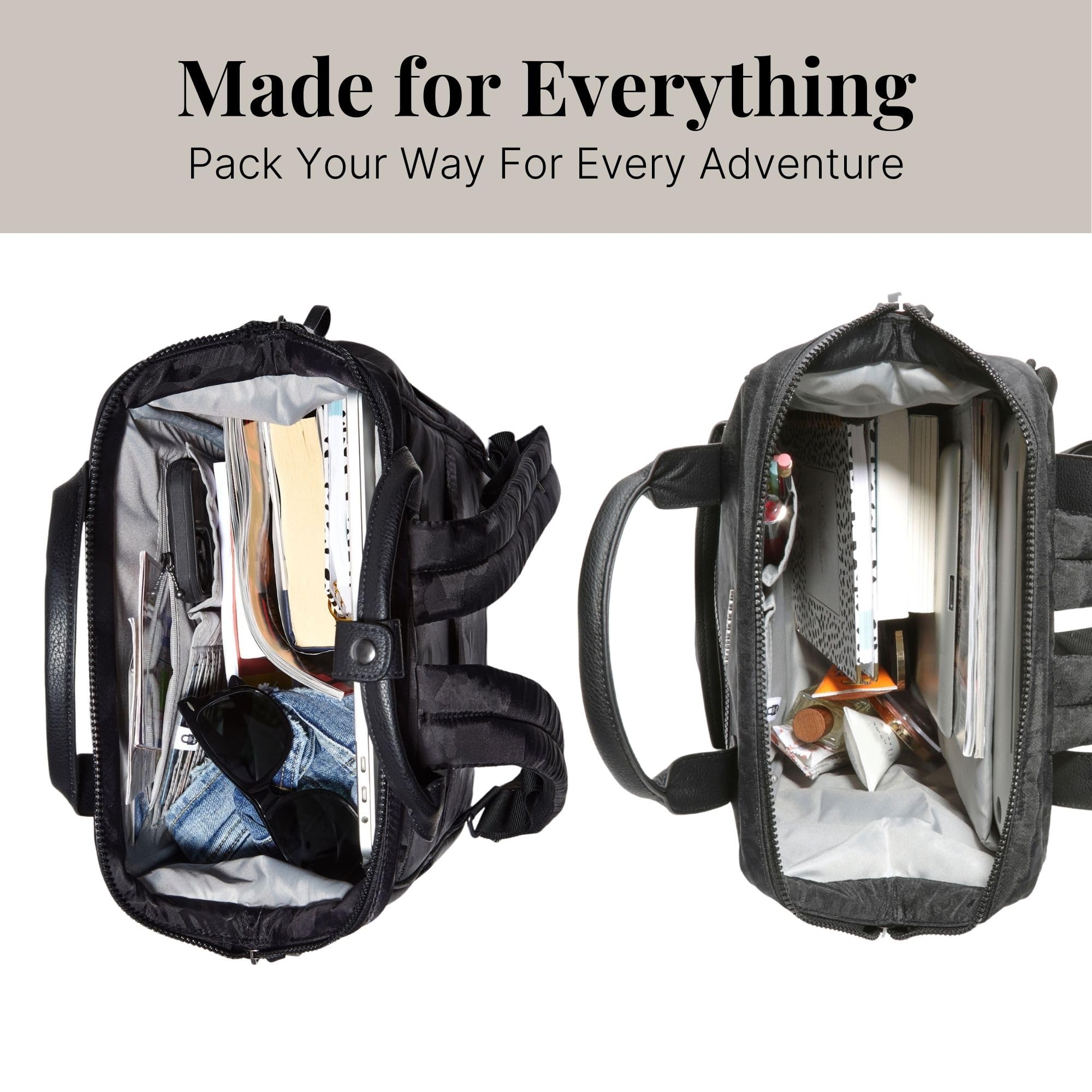 Baggallini Soho Backpack - Lightweight Water-Resistant Laptop Bag for Women Travel & Work