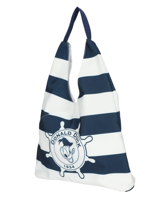 Donald Duck DIS341 Canvas Slouch Shopper Tote Bag - Navy/White - Stylish & Spacious for Shopping, Beach, and Everyday Use