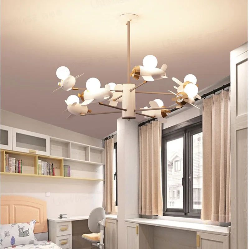 **Kids Airplane Ceiling Light - LED Night Light for Children's Bedroom & Nursery - Perfect for Themed Rooms & Sleep Aid**