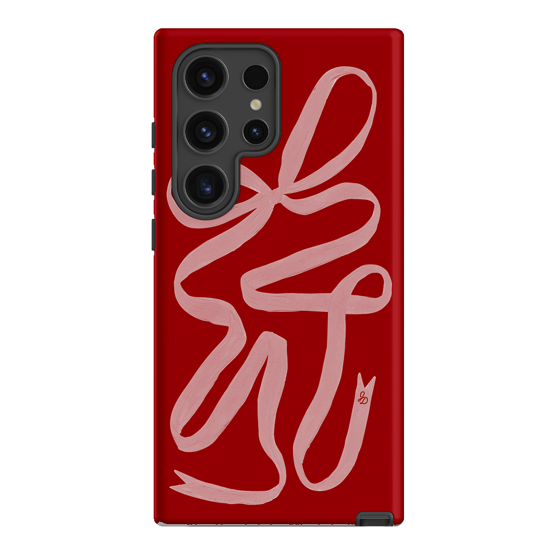 Cupid's Bow Ribbon Phone Case for iPhone & Samsung - Elegant Valentine's Day Gift for Her, Romantic Couple Accessory | Perfect for Dating, Anniversaries & Special Occasions
