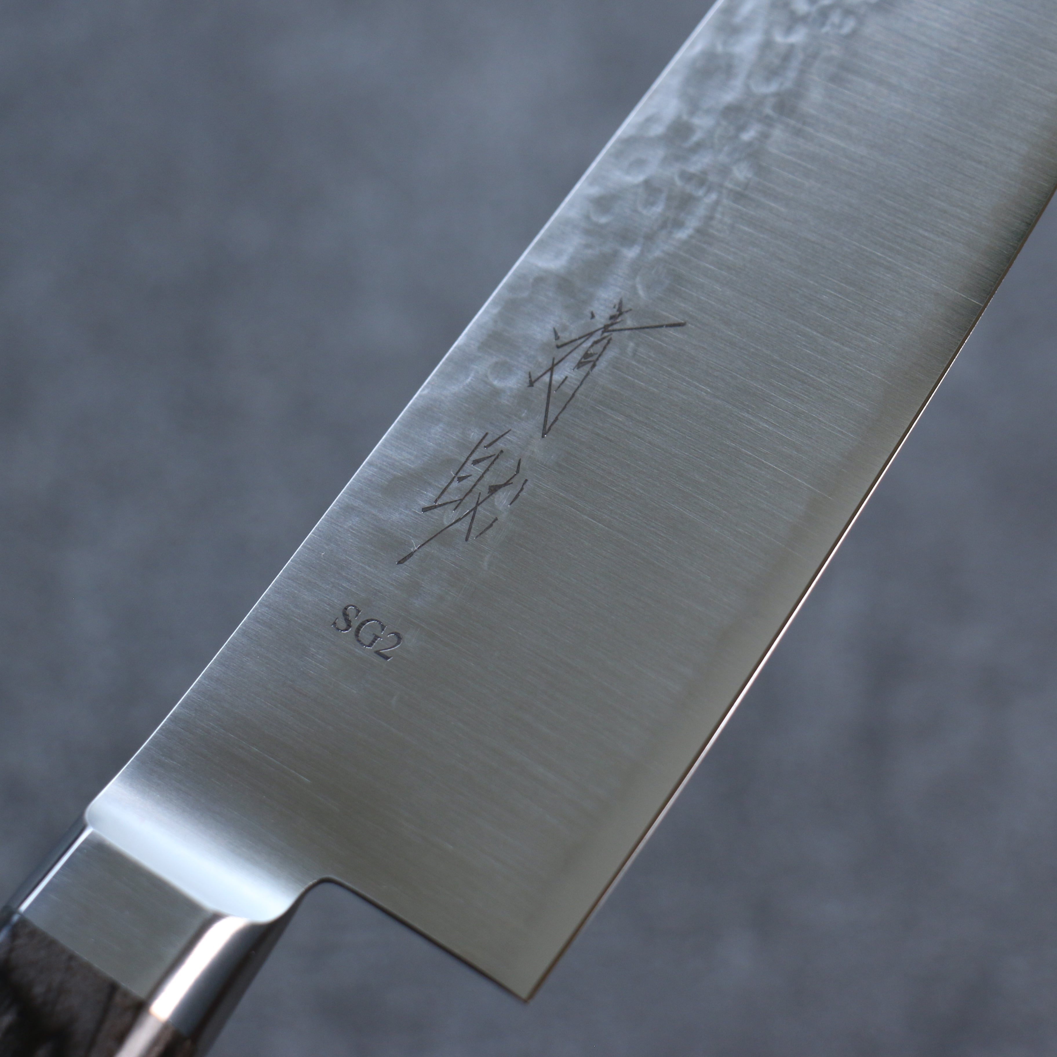 Premium Seisuke SG2 Hammered Gyuto 210mm Japanese Chef Knife - Gray Pakka Wood Handle - High Carbon Stainless Steel Blade for Professional Chefs & Home Cooking