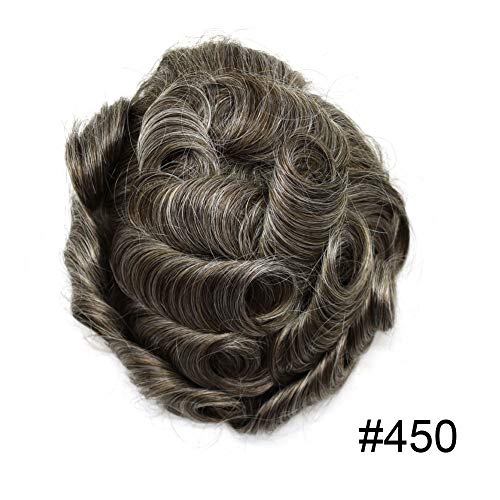 #450 #4 Medium Brown With 50% Synthetic Grey-100% Light To Medium Density