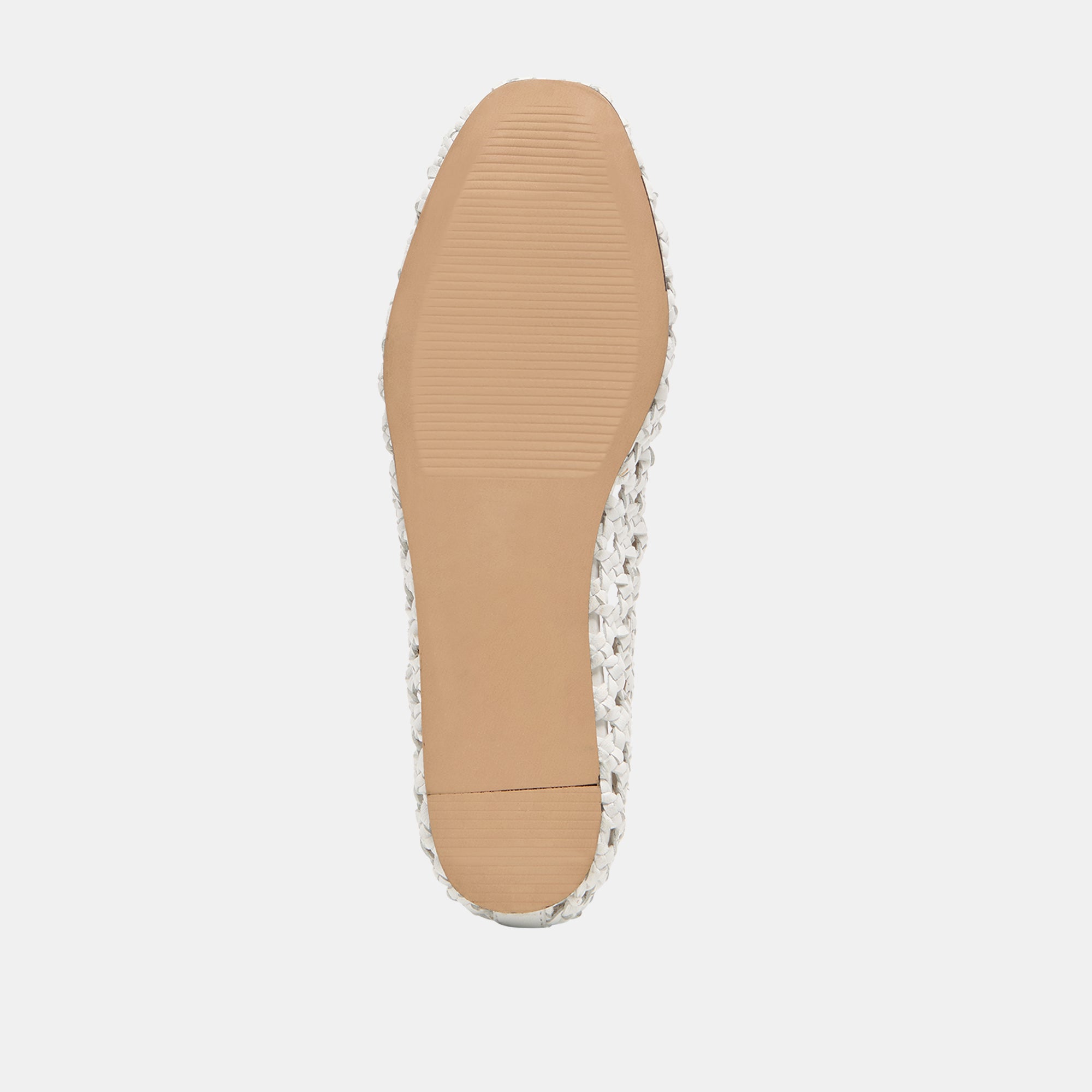 EDDA Women's Ballet Flats - Bone Woven Leather Comfortable Slip-On Shoes for Work, Office & Casual Wear