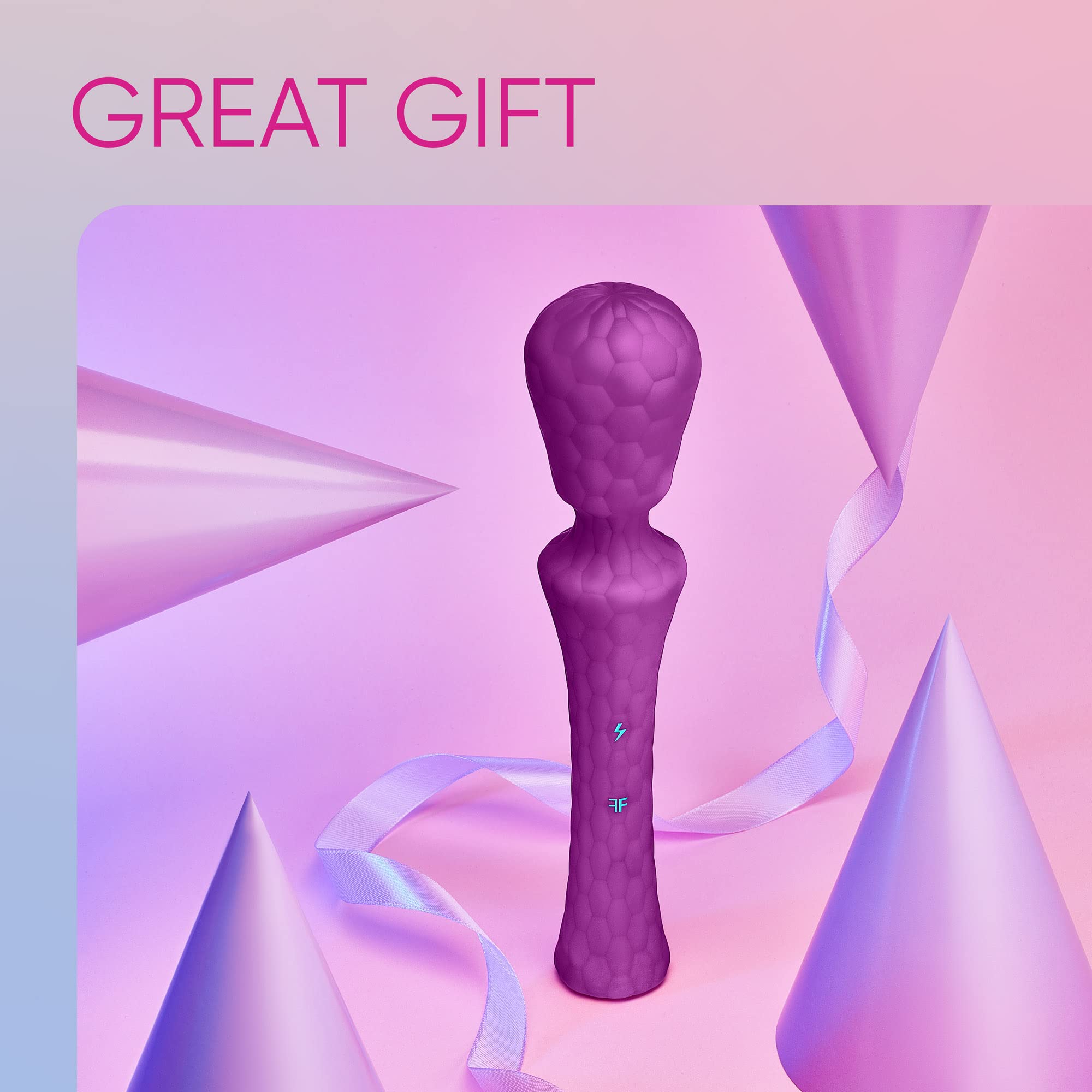 Premium XL Ultra Wand Vibrator - Flexible Silicone Adult Toy with 10 Vibration Patterns & Boost Mode | Waterproof, Body-Safe Design for Couples & Solo Play | Purple Large Size for Ultimate Pleasure Experience