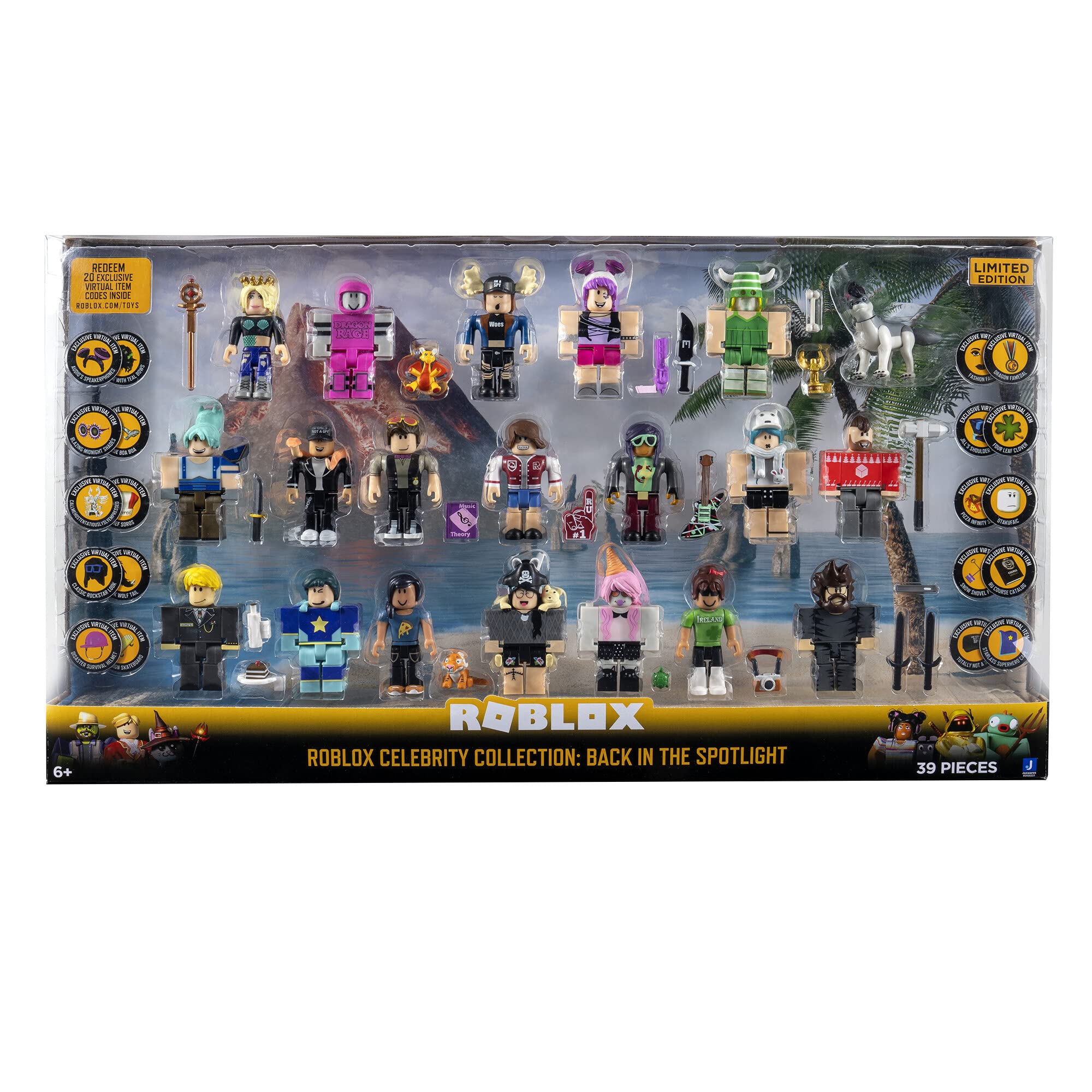 Roblox Celebrity Collection - 20 Figure Pack with Exclusive Virtual Items | Limited Edition Digital Collectibles for Roblox Fans | Perfect for Gaming, Collecting & Virtual Showcase