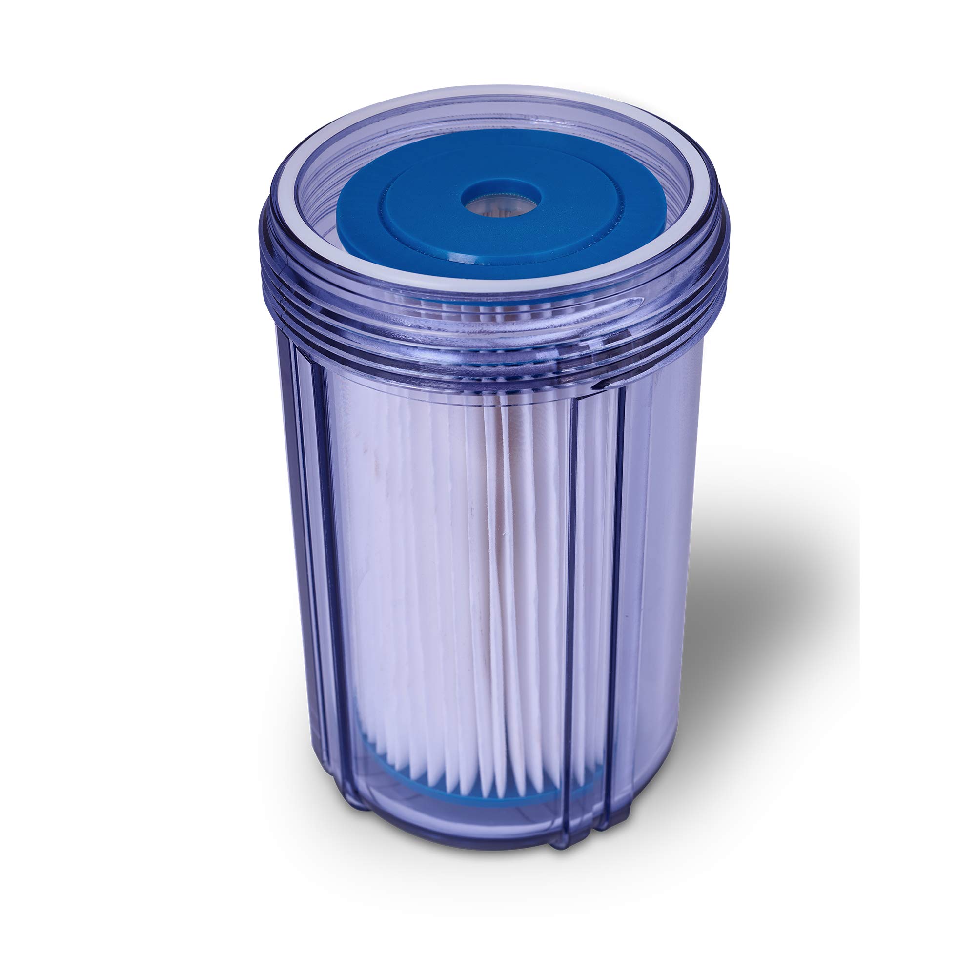 10 x 4.5-Inch Whole House Water Filtration System - High Capacity Transparent Filter with Pressure Relief Button, 1