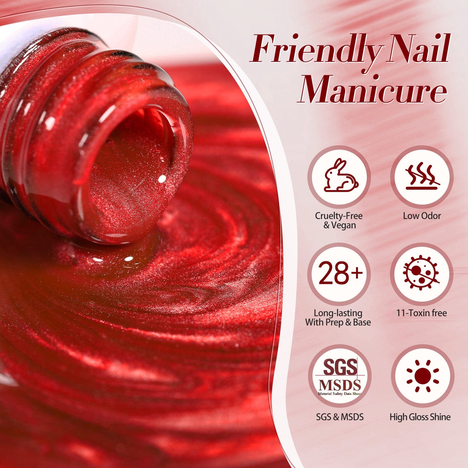 Red Glass Cat Magnetic Gel Polish MY249 - 15ml Professional Nail Art Kit for Stunning Cat Eye Nails | Perfect for Salon, Home Manicure & Special Occasions