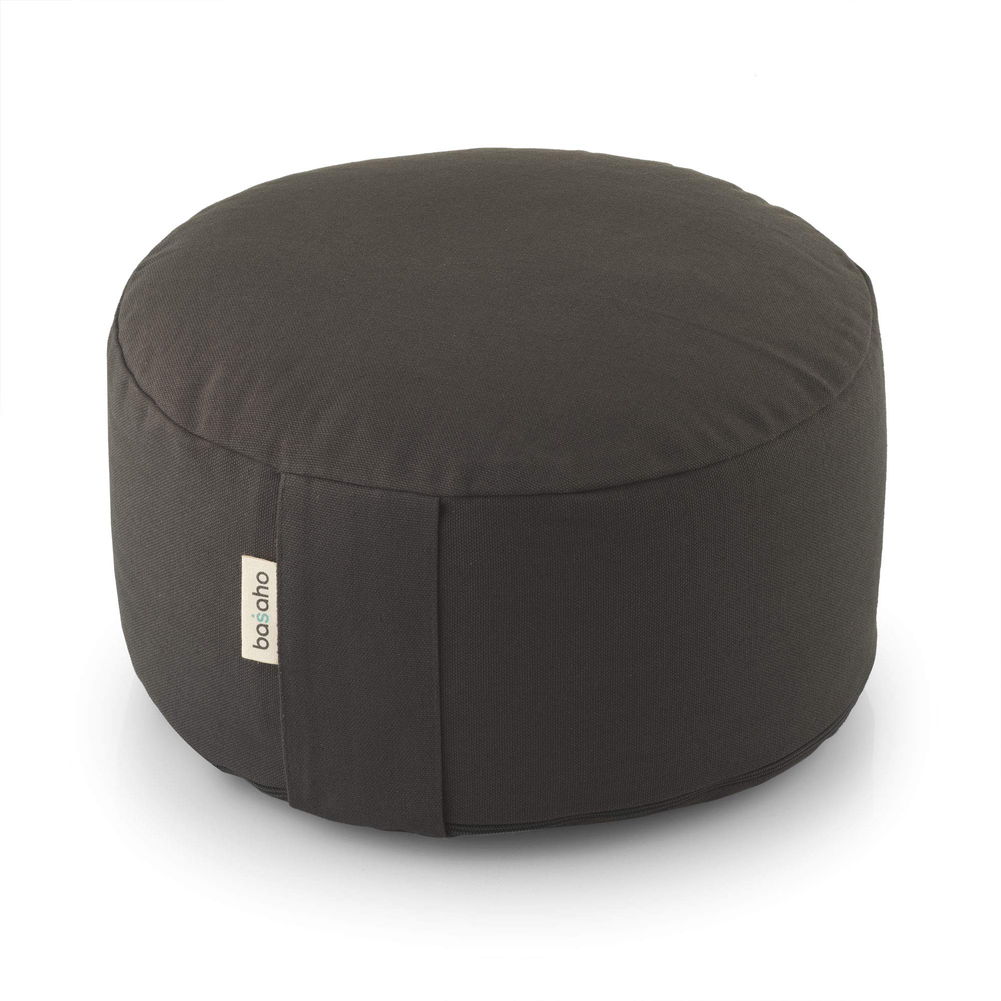 Organic Cotton Zafu Meditation Cushion with Buckwheat Hulls & Removable Washable Cover - Certified Comfort for Yoga, Zen Sitting & Mindfulness Practice at Home or Studio