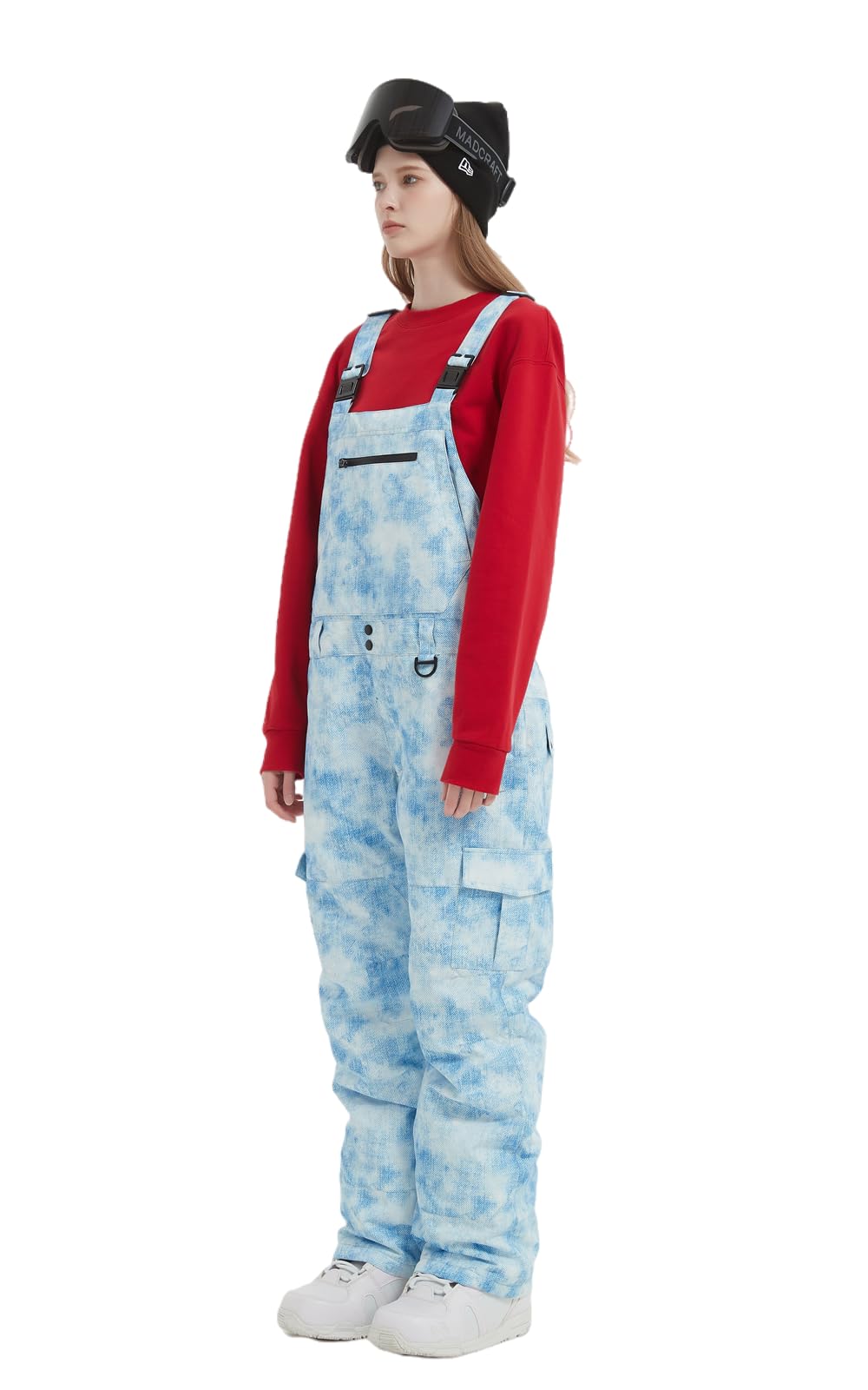 **Men's & Women's Waterproof Snow Bib Overalls - Adjustable Windproof Ski Pants with Insulation for Warmth - Perfect for Skiing, Snowboarding & Winter Outdoor Activities**