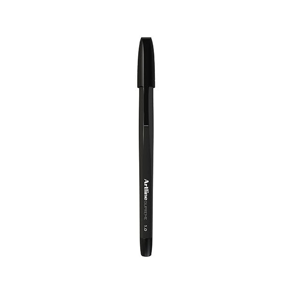 Artline Supreme Ballpoint Pens - Black Ink, 12-Pack - Smooth Writing for Office, School & Everyday Use