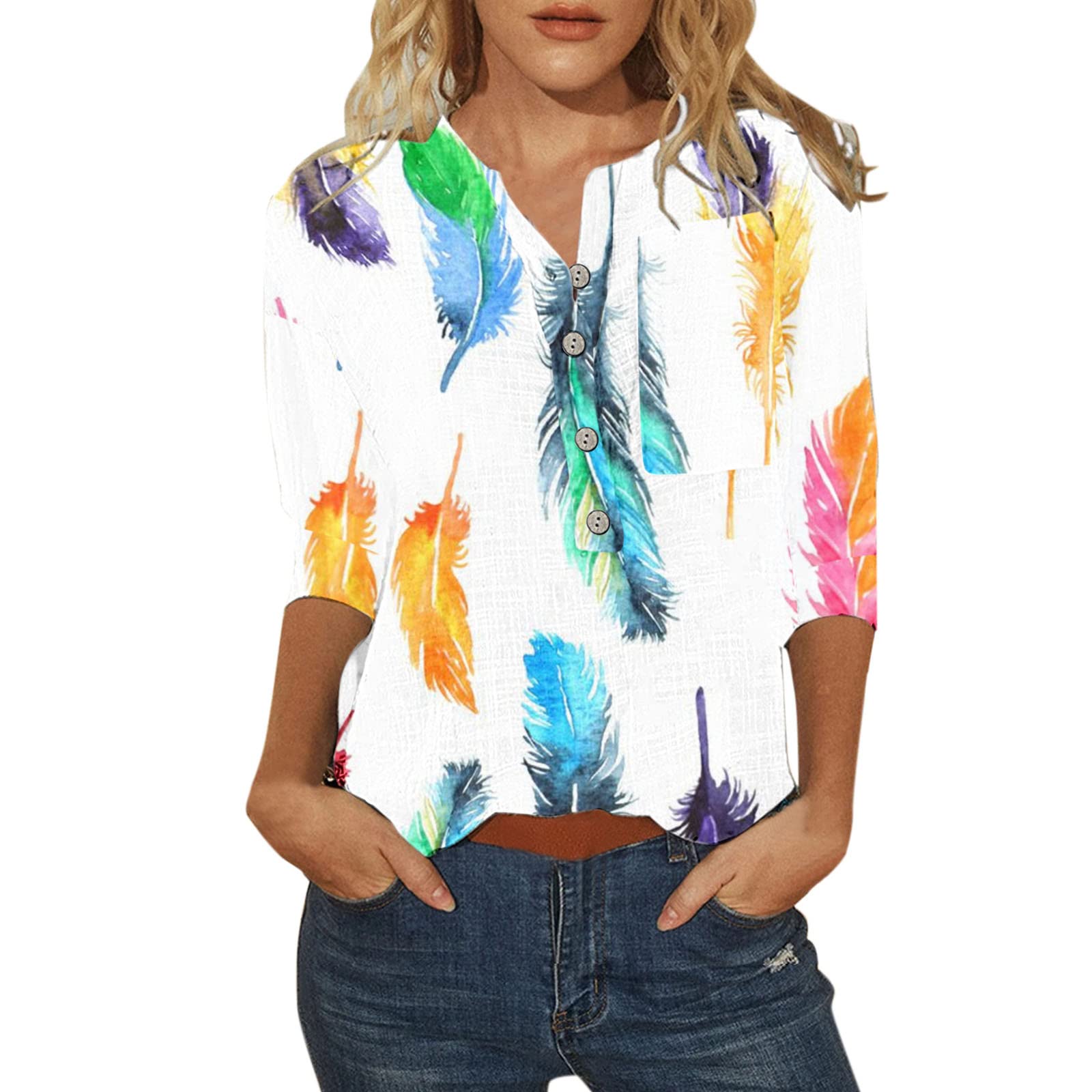 Women's Floral Print Crewneck T-Shirt & Workout Tank Top Set - Summer Fall Casual Blouse & Tunic Tops for Office, Gym, and Everyday Wear