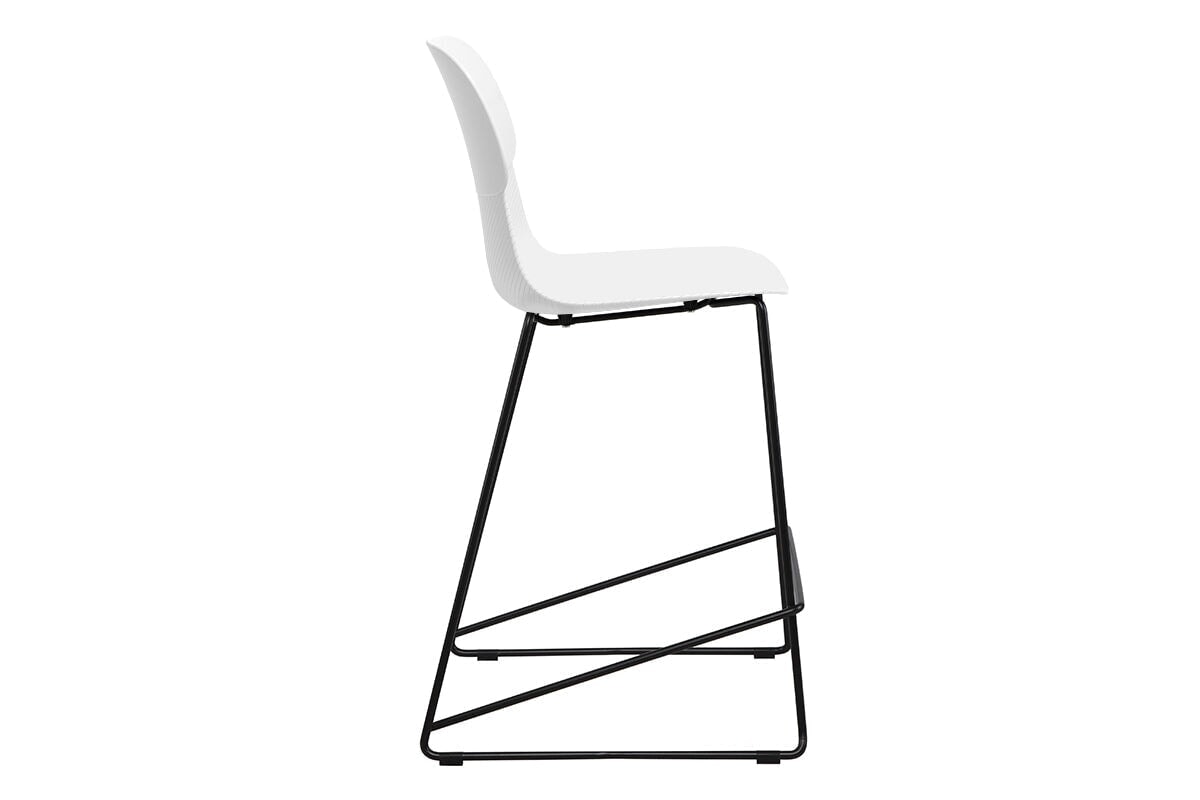 Sammy Counter Stool with Sled Base - 30 Inch Bar Height Stool, Durable Plastic Construction - Perfect for Kitchen Islands, Breakfast Bars & Home Decor