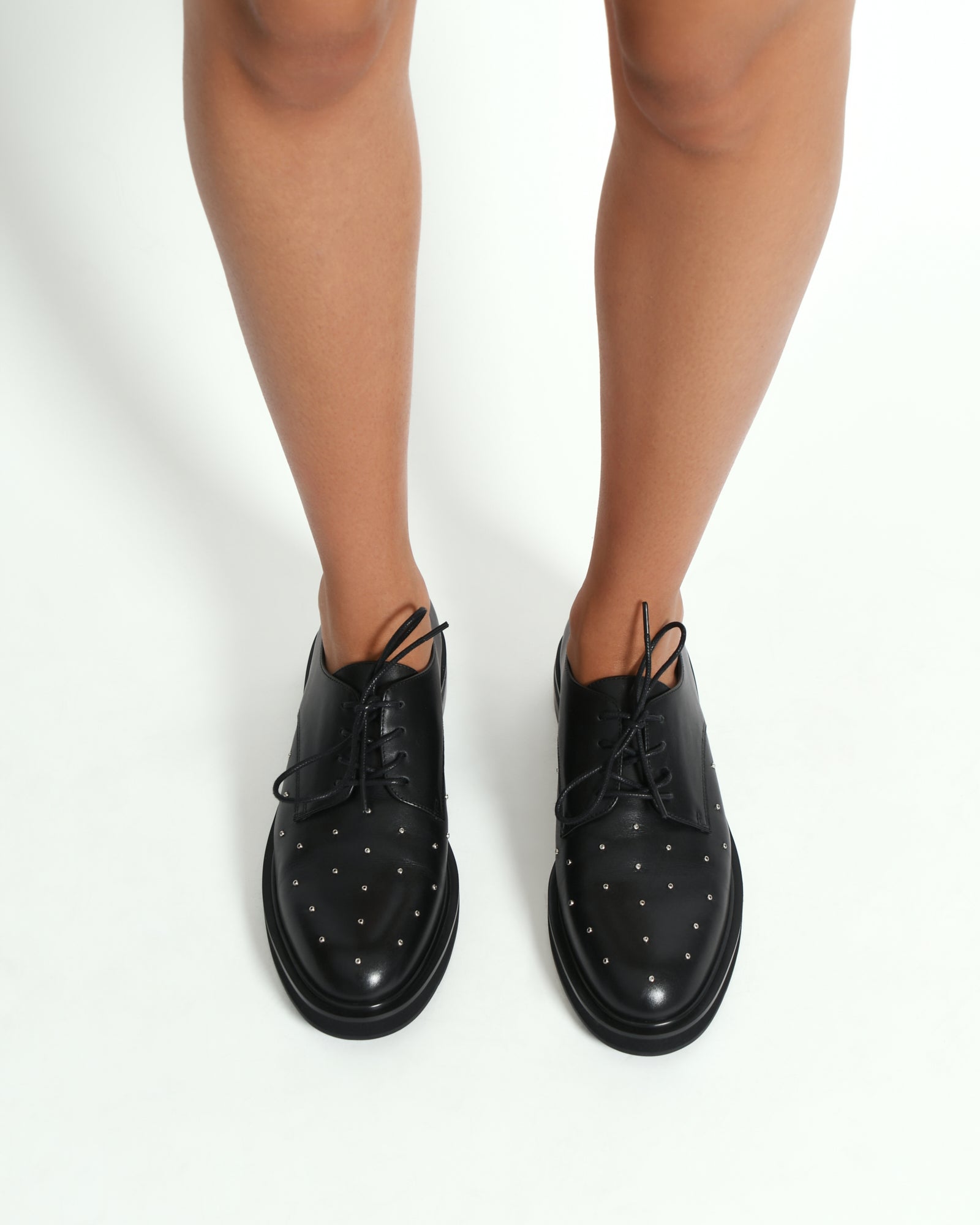 IKER Black Leather Lace-Up Shoes for Men - Stylish & Comfortable Dress Shoes for Work, Casual, and Formal Occasions
