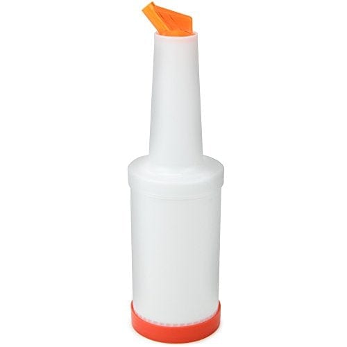 Cocktailor Plastic Juice Pouring Spout Bottle - Mix, Pour & Store Barware for Cocktails, Smoothies & Kitchen Use (Orange)