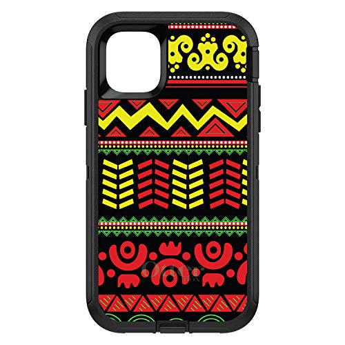 Black Yellow Red Aztec Tribal On Black Case