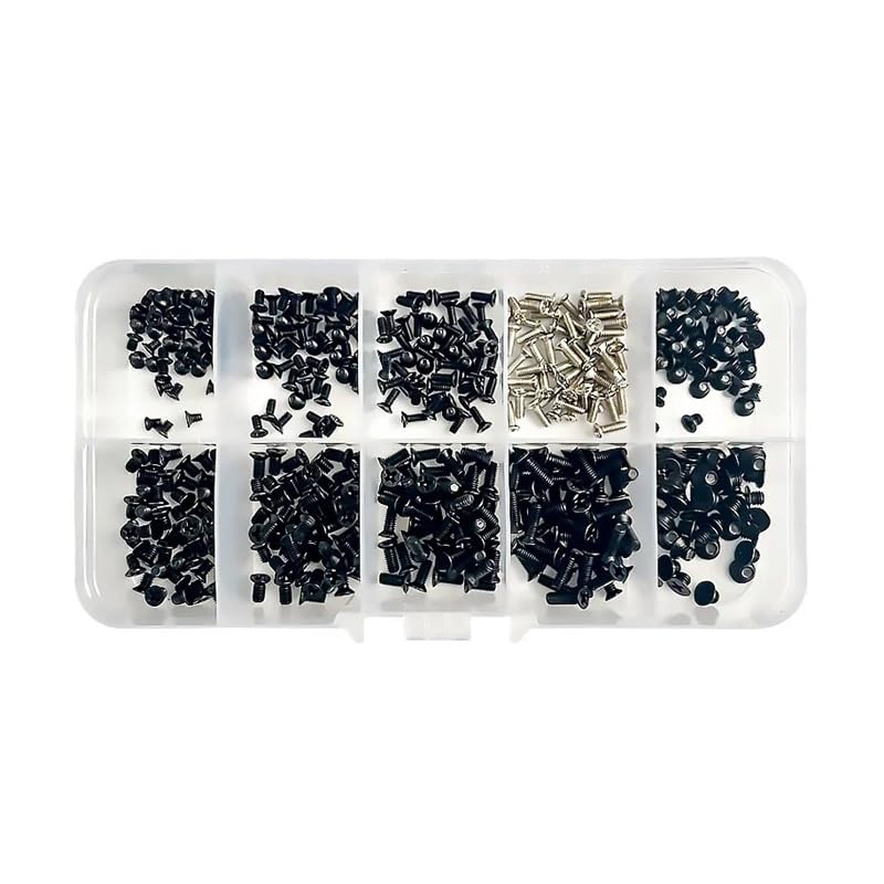 500pcs/Box Carbon Steel Countersunk Flat Head Phillips Screws Set - M2 M2.5 M3 Sizes for Laptop, Computer & Notebook Repair (5 Boxes) | DIY Electronics, Small Appliance & Hardware Fixes