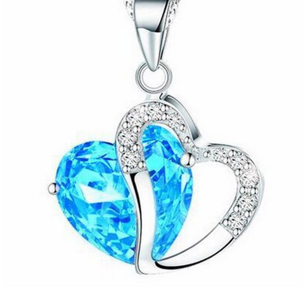Valentine's Day Gifts for Women - Heart Crystal Pendant Necklace Jewelry, Elegant Fashion Necklace for Mom, Wife, Girlfriend - Perfect for Anniversaries, Date Nights & Special Occasions