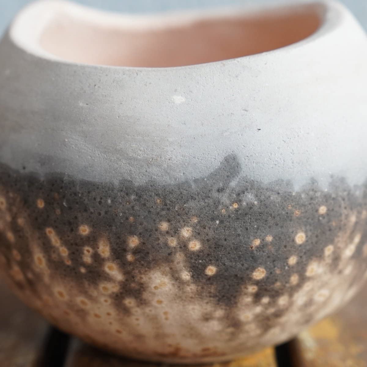 Handmade 3 Inch Ceramic Raku Vase - Boho Home Decor, Unique Pottery Gift for Women, Mom, Bridesmaid Wedding Present in Gift Box - Perfect for Living Room, Bedroom, or Wedding Table Centerpiece - OV