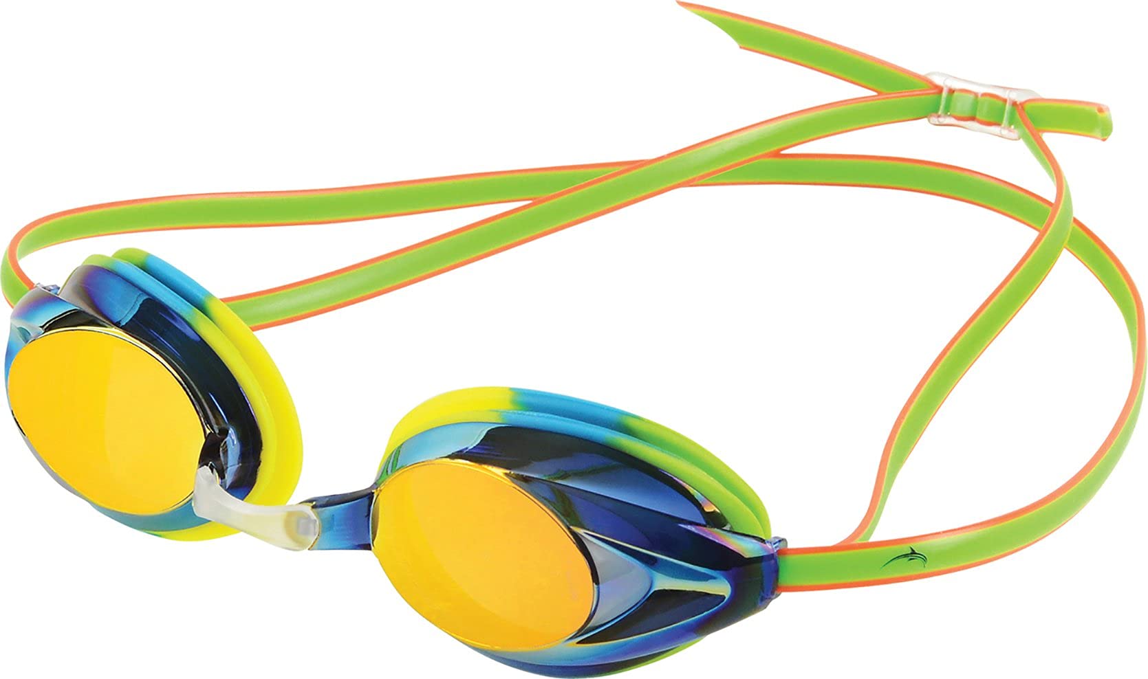 Dolfin Mirrored Swimming Goggles - Anti-Fog & UV Protection for Competitive Swimming, Training & Outdoor Water Sports